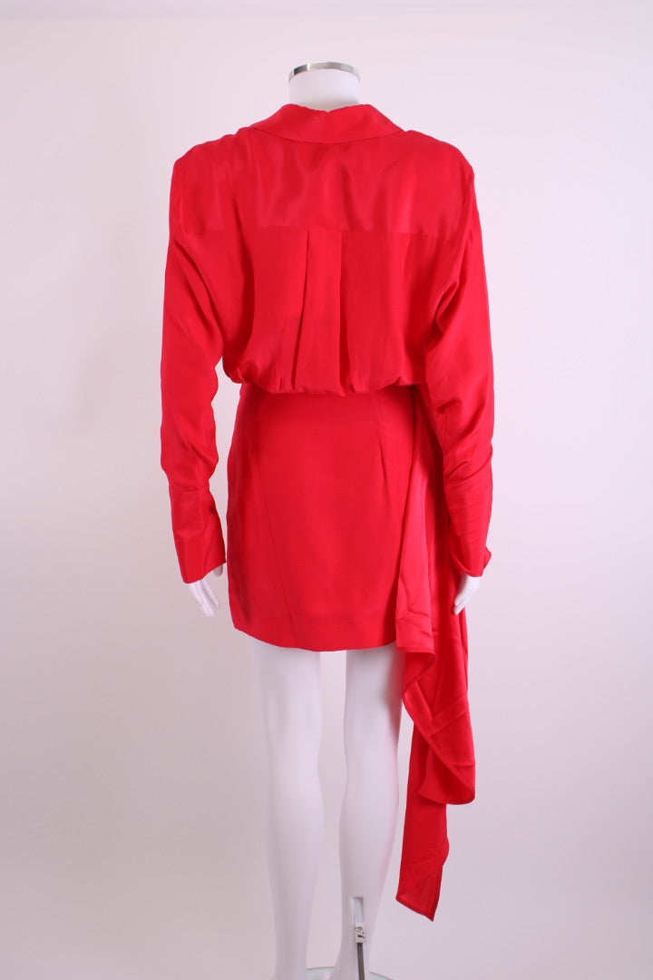 Gauge81 L/S Draped Dress Red 6