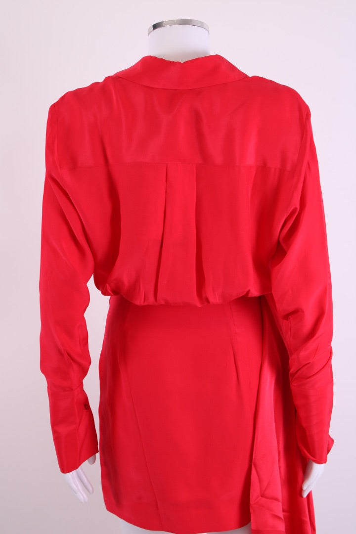 Gauge81 L/S Draped Dress Red 6