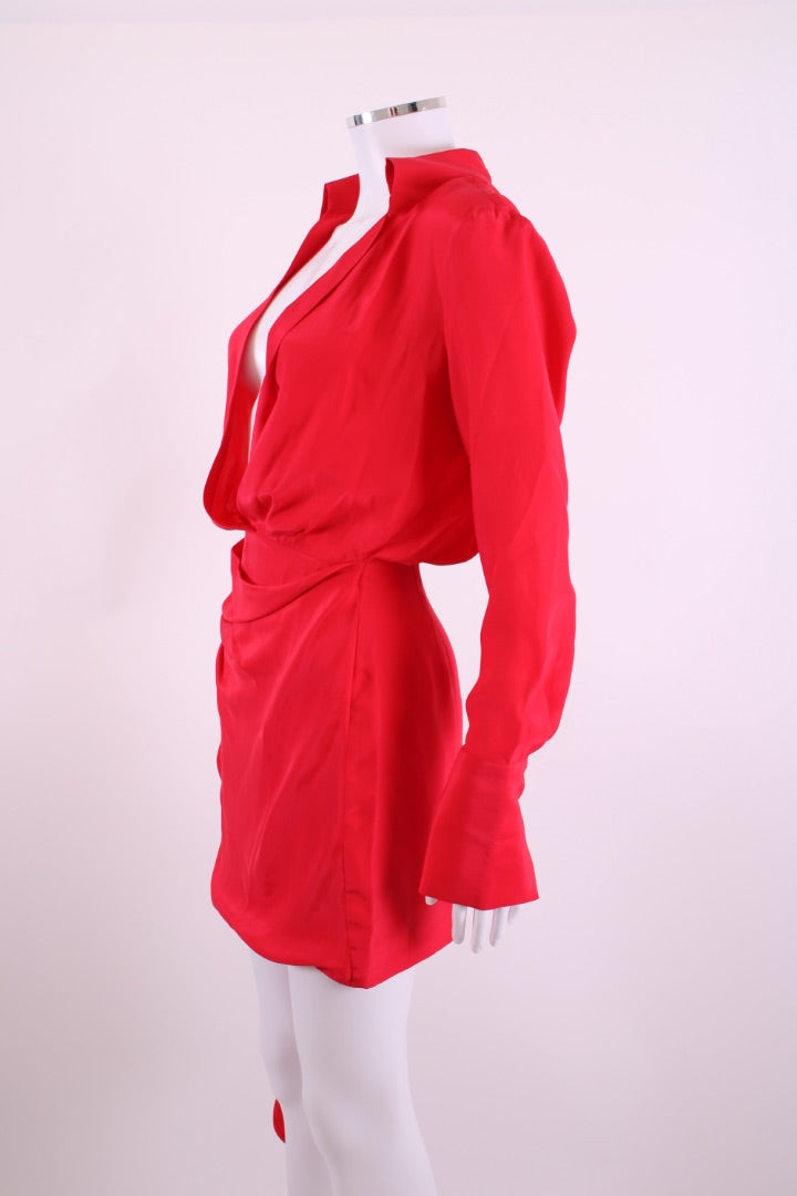 Gauge81 L/S Draped Dress Red 6