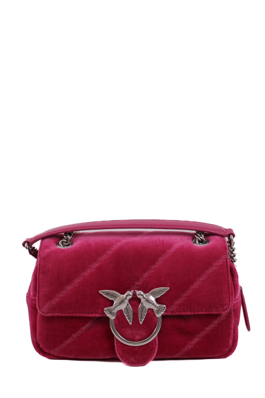 Pinko Mini Love Puff Velvet Bag Pink