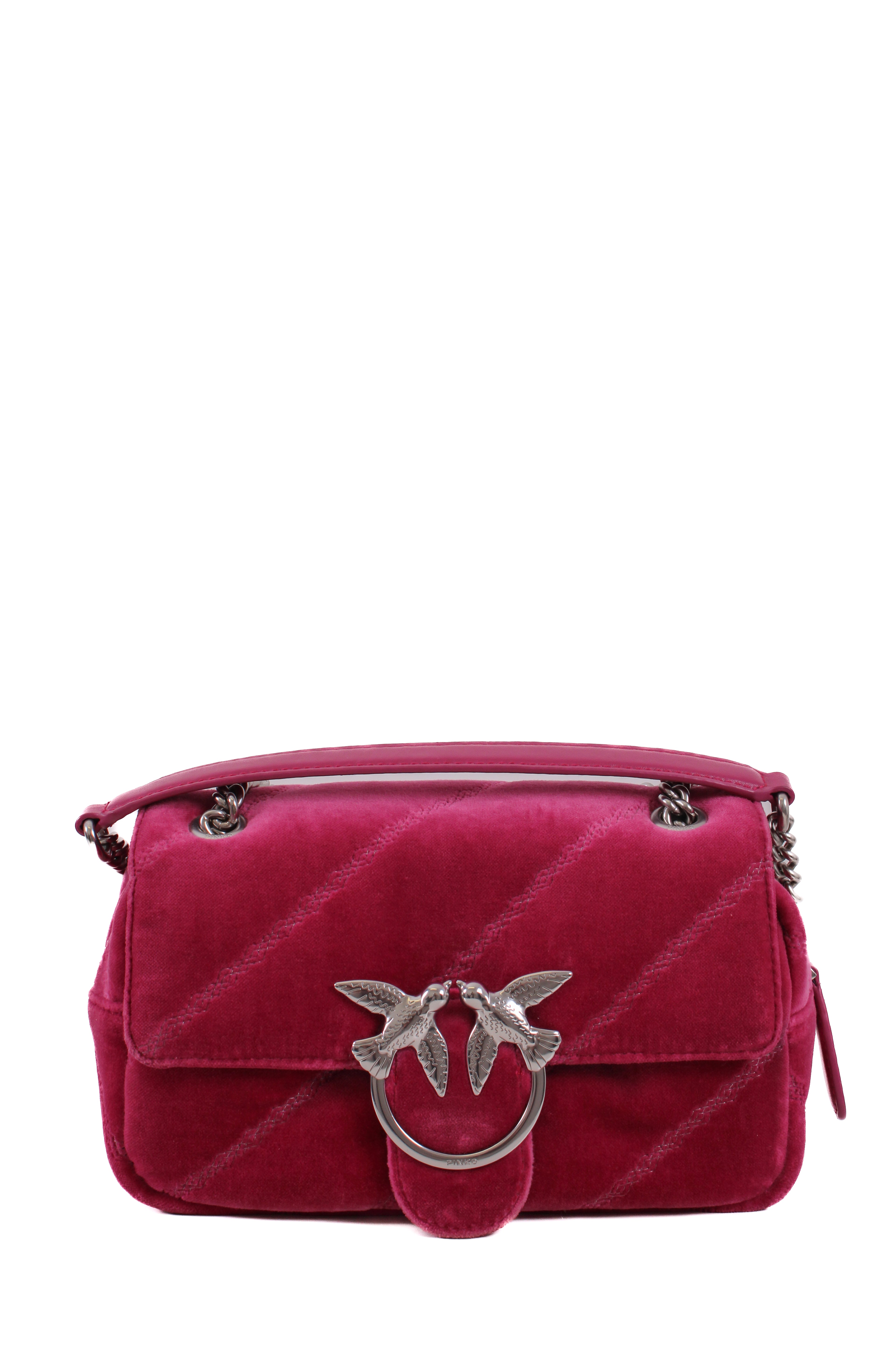 Pinko Mini Love Puff Velvet Bag Pink