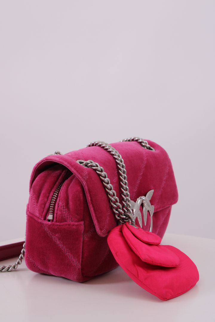 Pinko Mini Love Puff Velvet Bag Pink