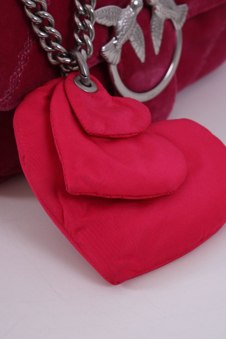 Pinko Mini Love Puff Velvet Bag Pink
