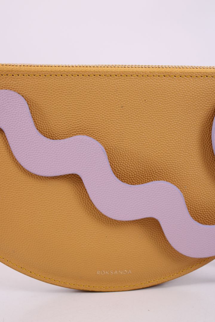 Roksanda Geometric Clutch Yellow/ Liac