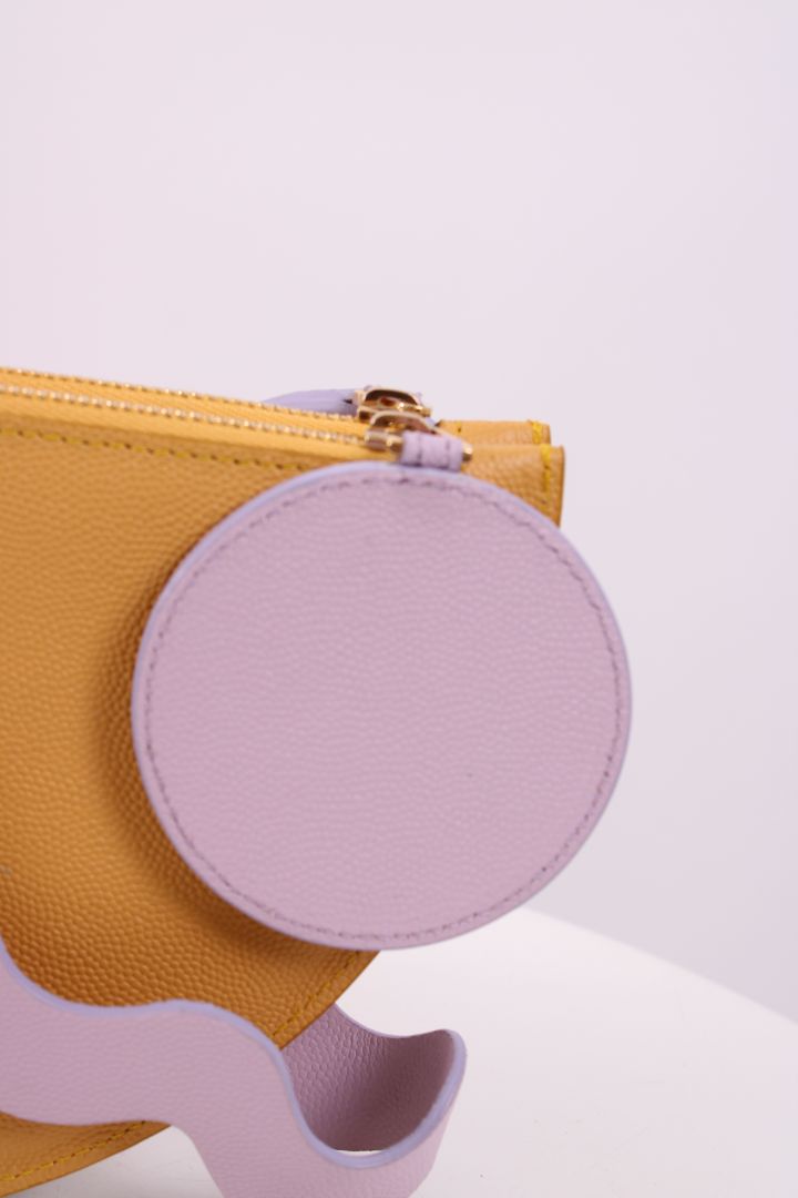 Roksanda Geometric Clutch Yellow/ Liac