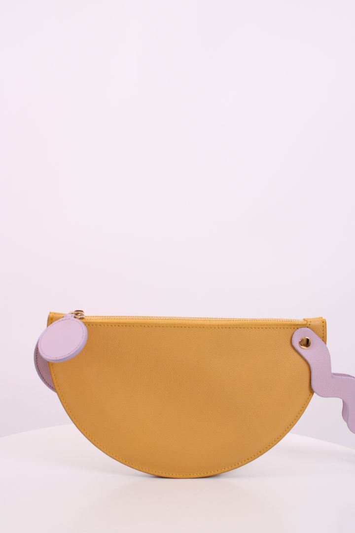 Roksanda Geometric Clutch Yellow/ Liac