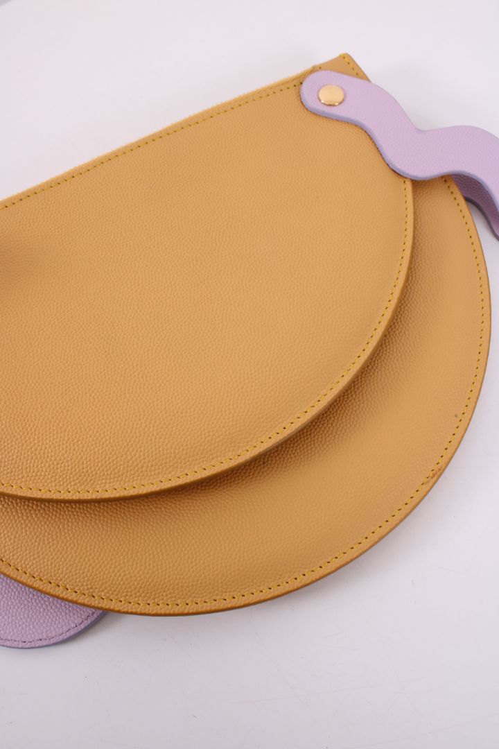 Roksanda Geometric Clutch Yellow/ Liac