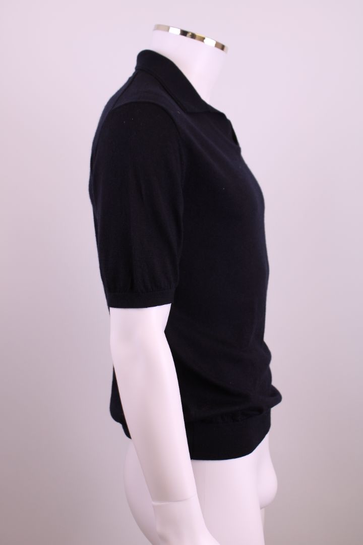 Reiss S/S Knit Polo Top Navy L