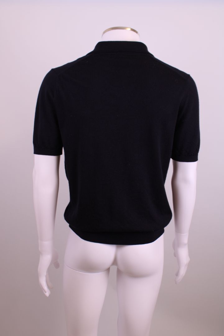 Reiss S/S Knit Polo Top Navy L