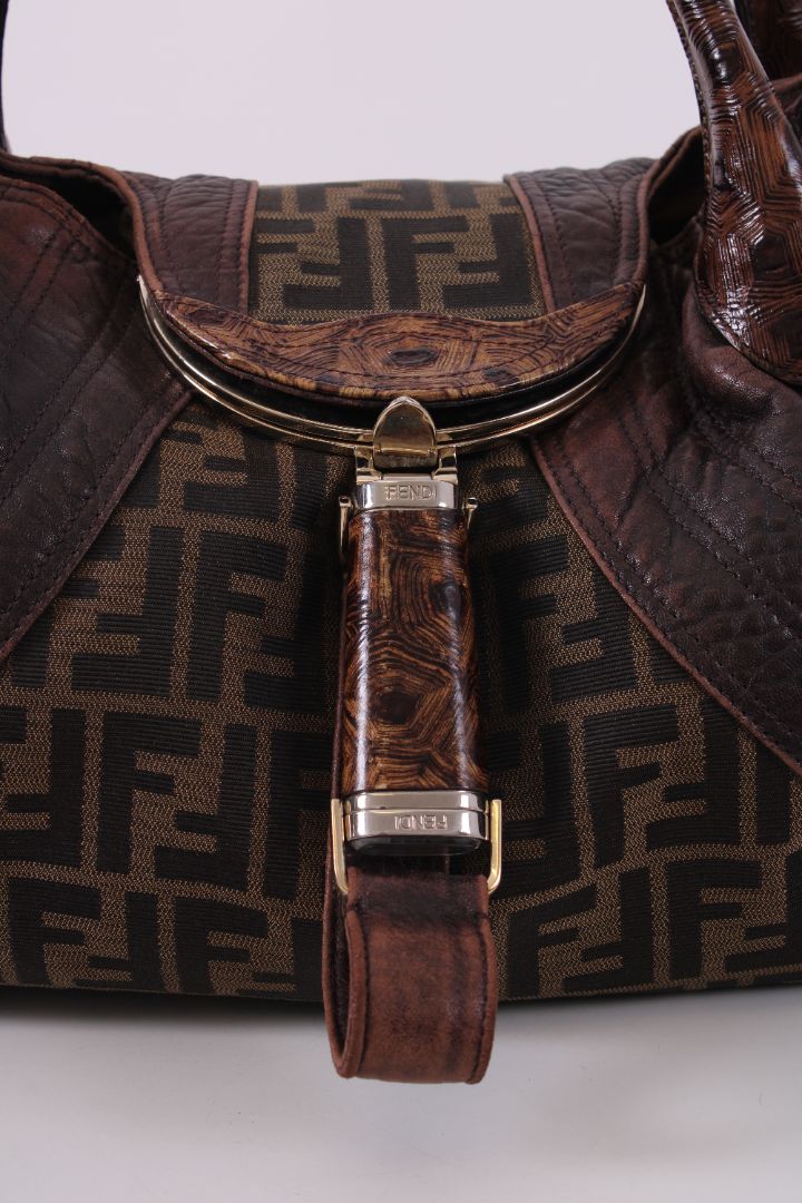 Fendi Zucca FF Spy Bag Brown