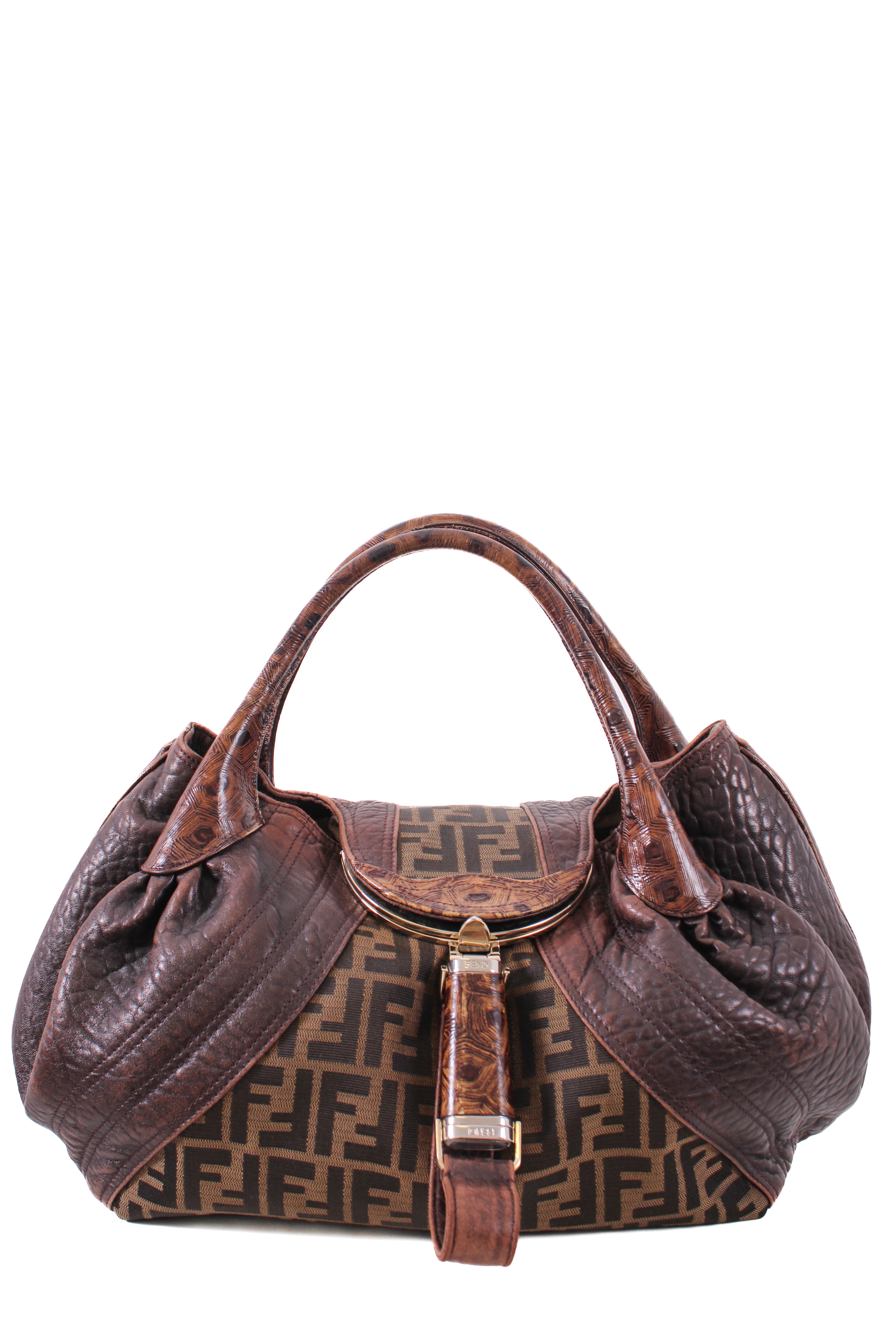 Fendi Zucca FF Spy Bag Brown
