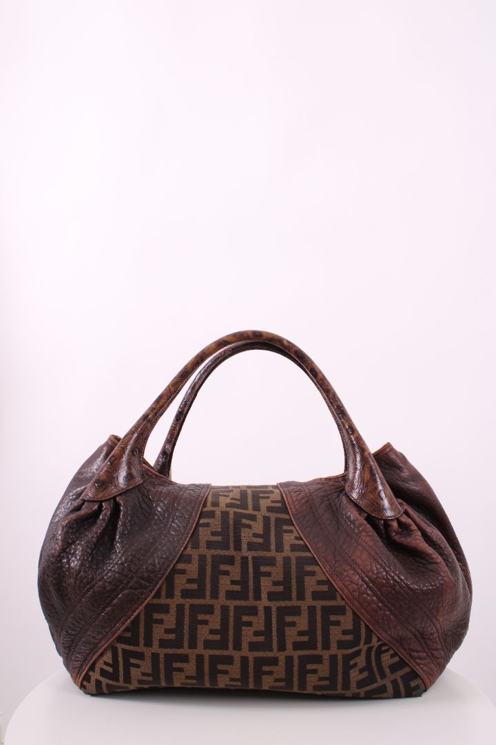 Fendi Zucca FF Spy Bag Brown