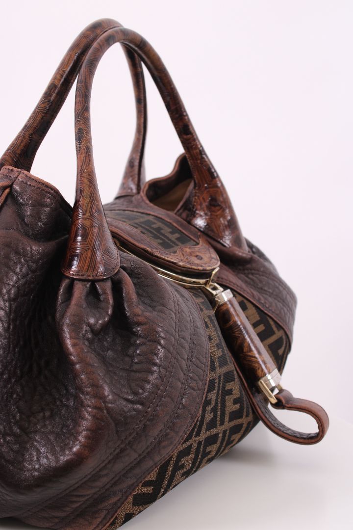 Fendi Zucca FF Spy Bag Brown