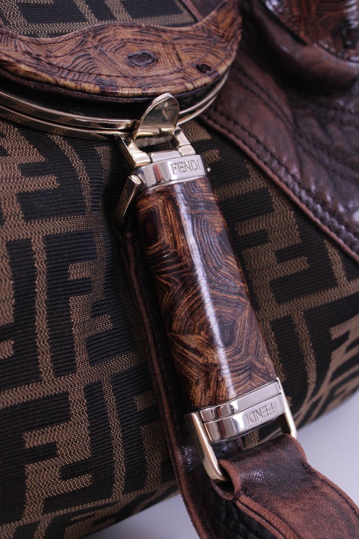 Fendi Zucca FF Spy Bag Brown