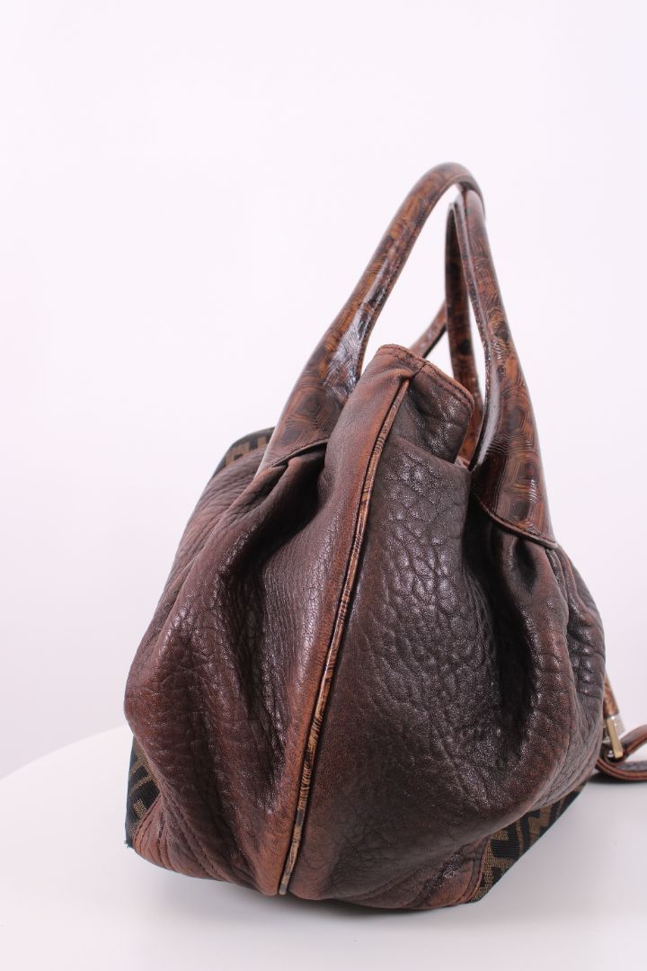 Fendi Zucca FF Spy Bag Brown