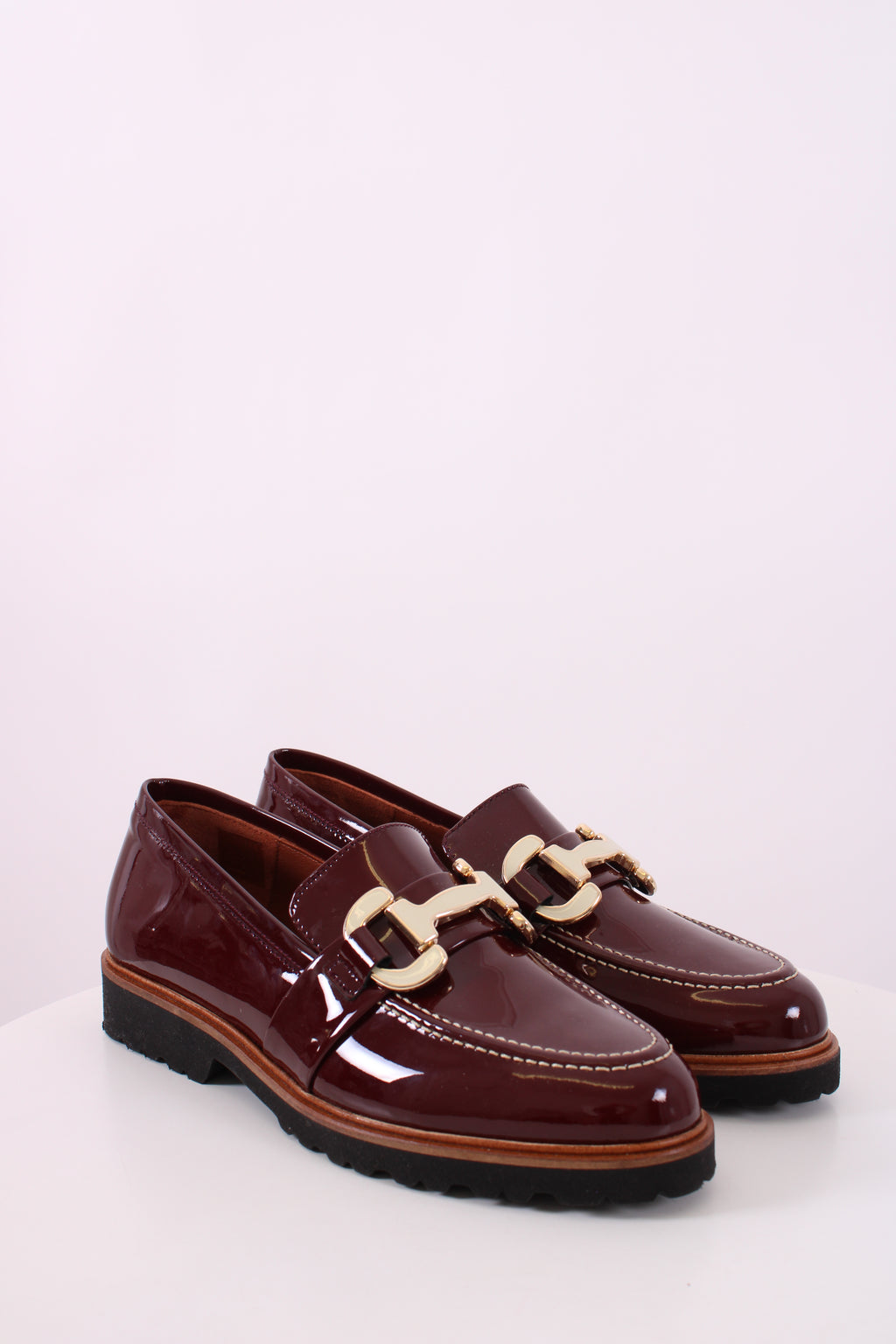 Penelope Chilvers Patent Loafers Burgundy 39