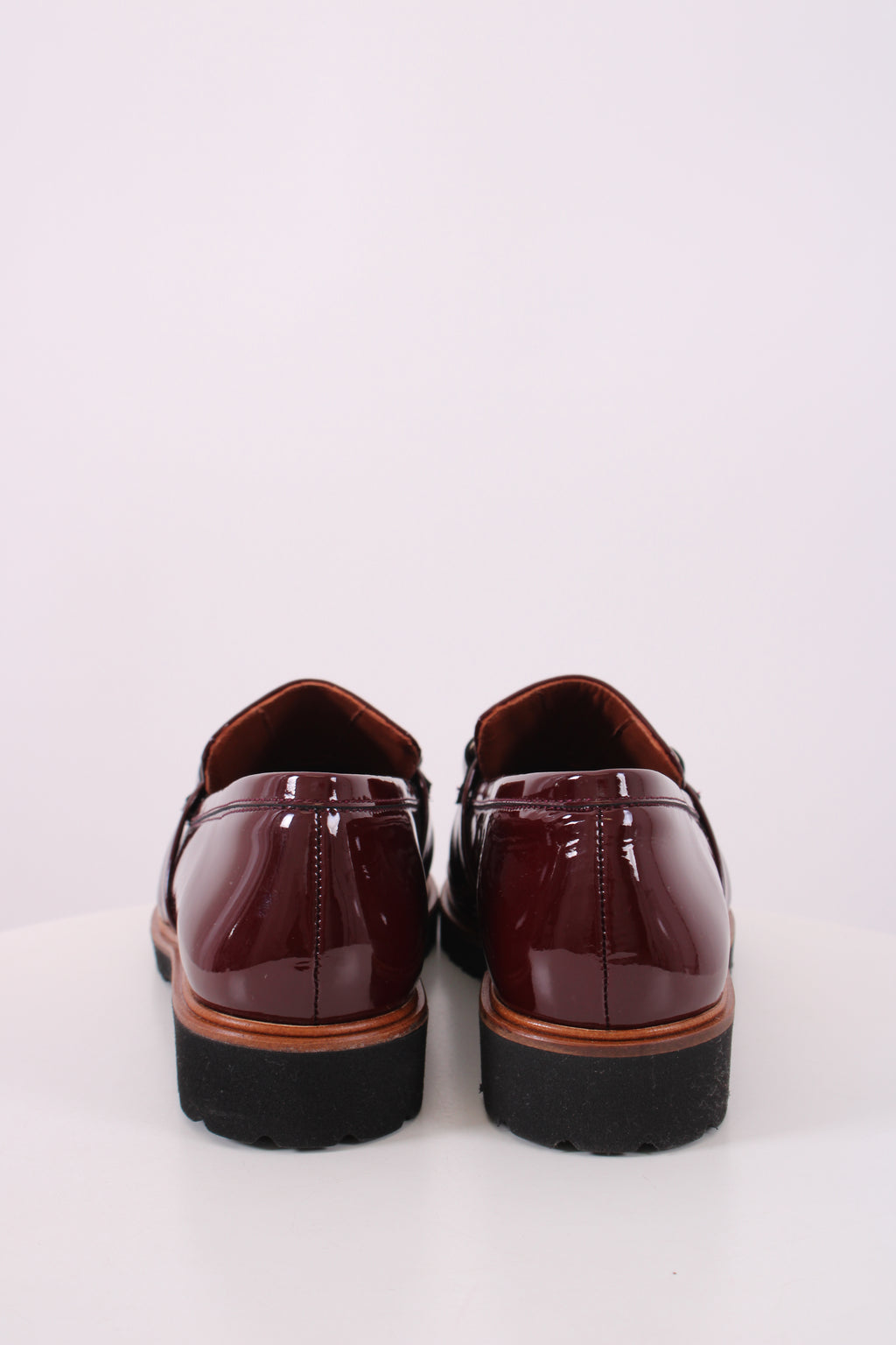 Penelope Chilvers Patent Loafers Burgundy 39