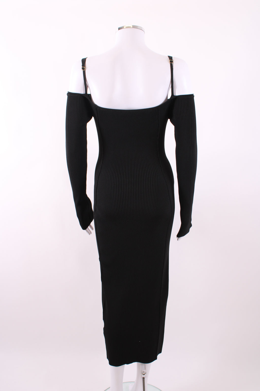 Jacquemus La Robe Sierra Knit Midi Dress Black 36