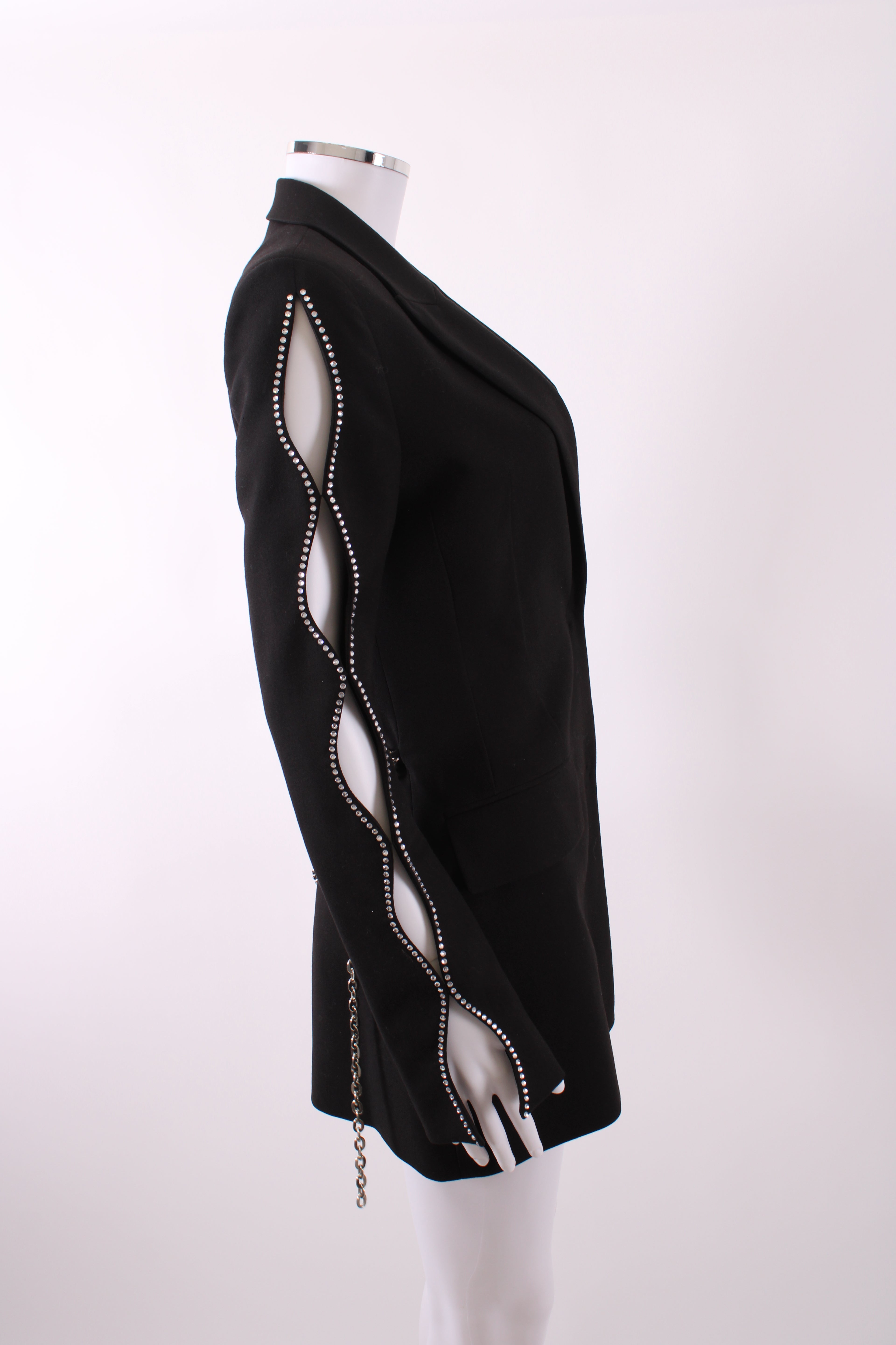 Mach & Mach Embellished Blazer Mini Dress Black 8