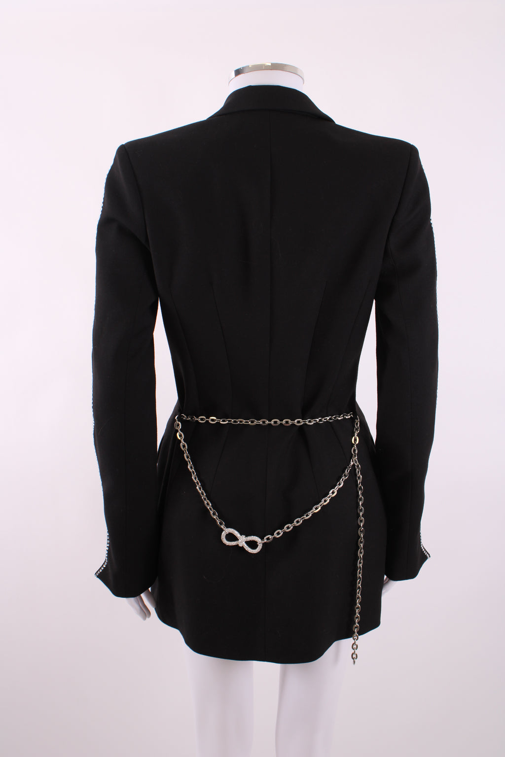 Mach & Mach Embellished Blazer Mini Dress Black 8