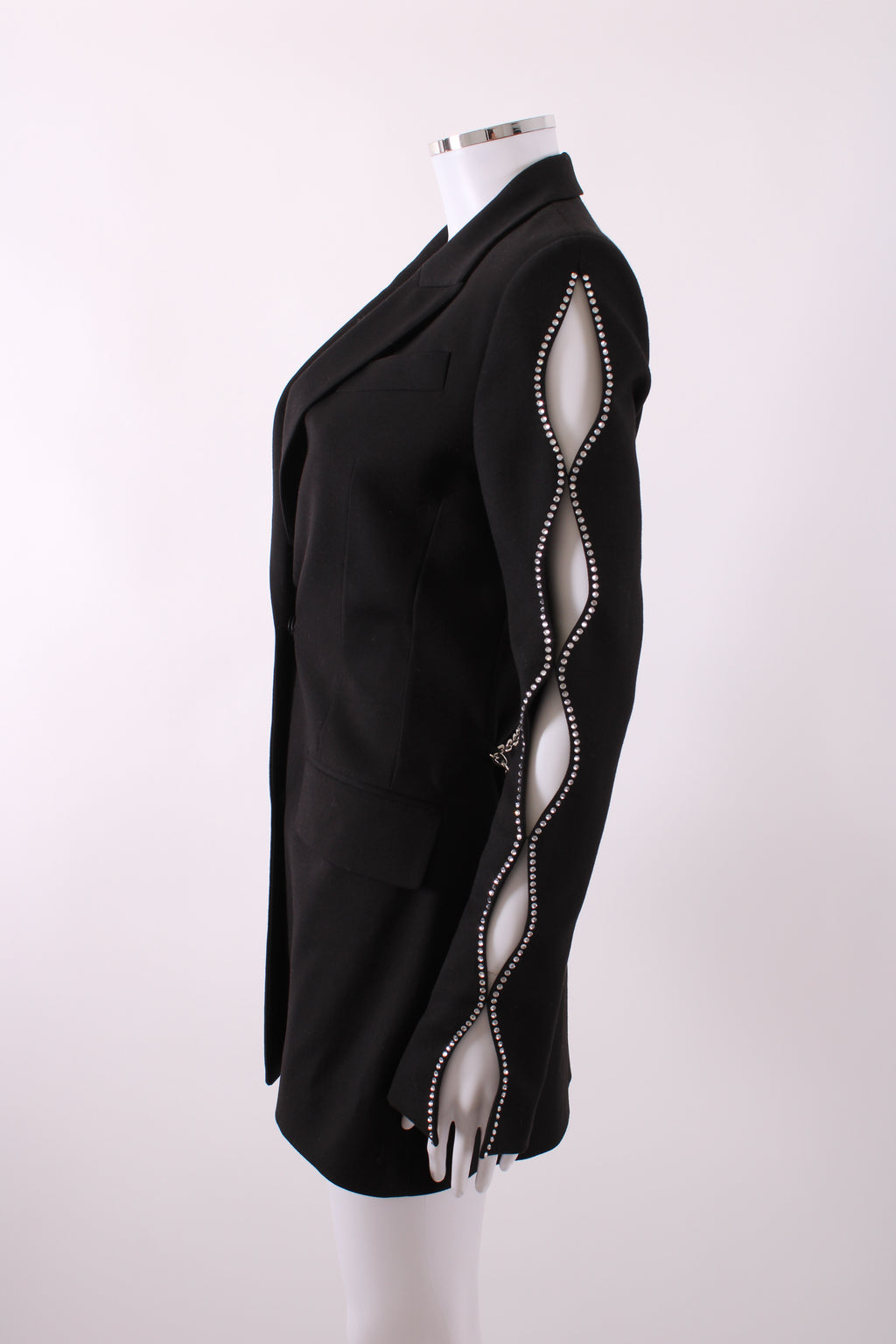 Mach & Mach Embellished Blazer Mini Dress Black 8