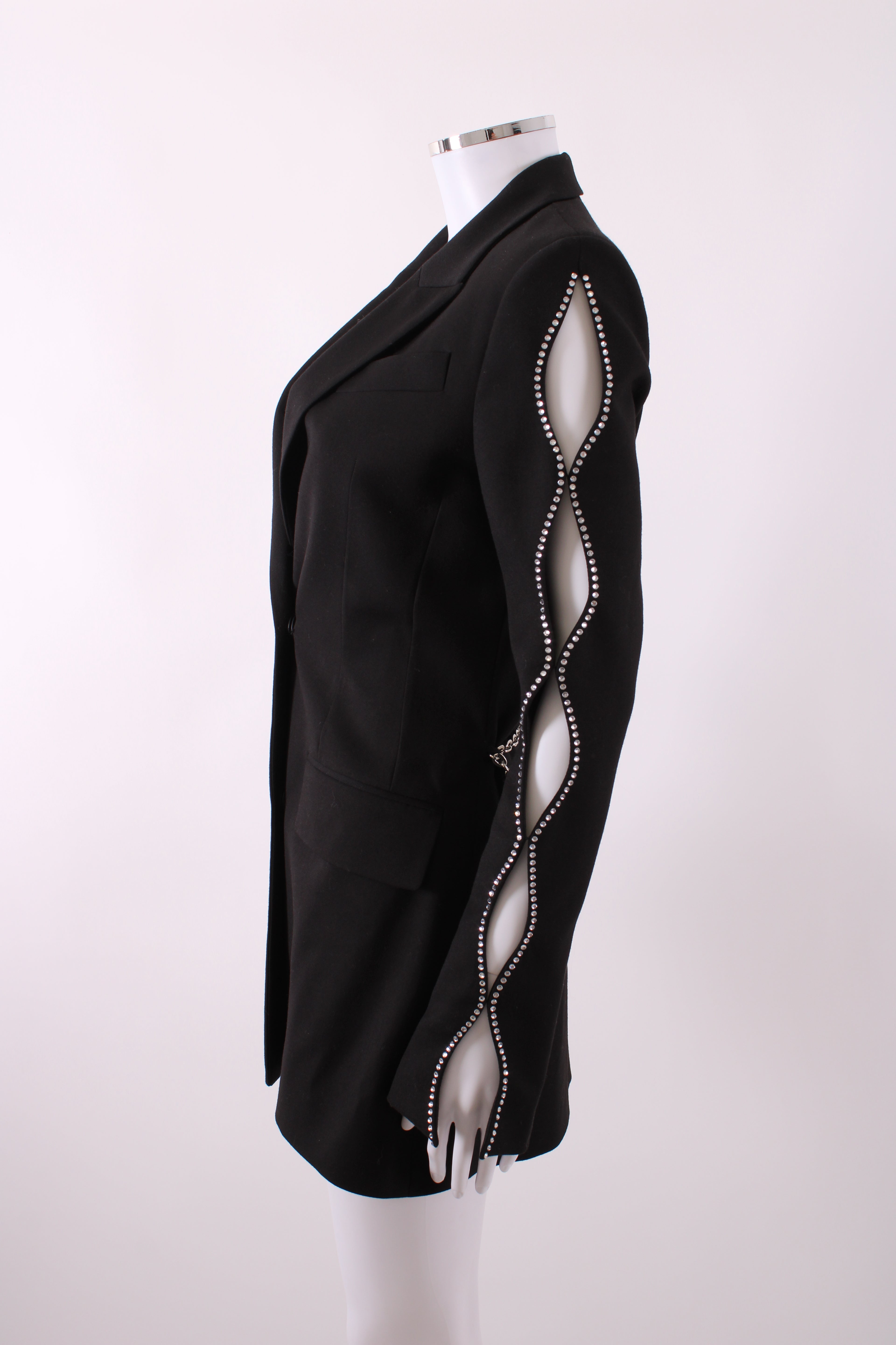Mach & Mach Embellished Blazer Mini Dress Black 8