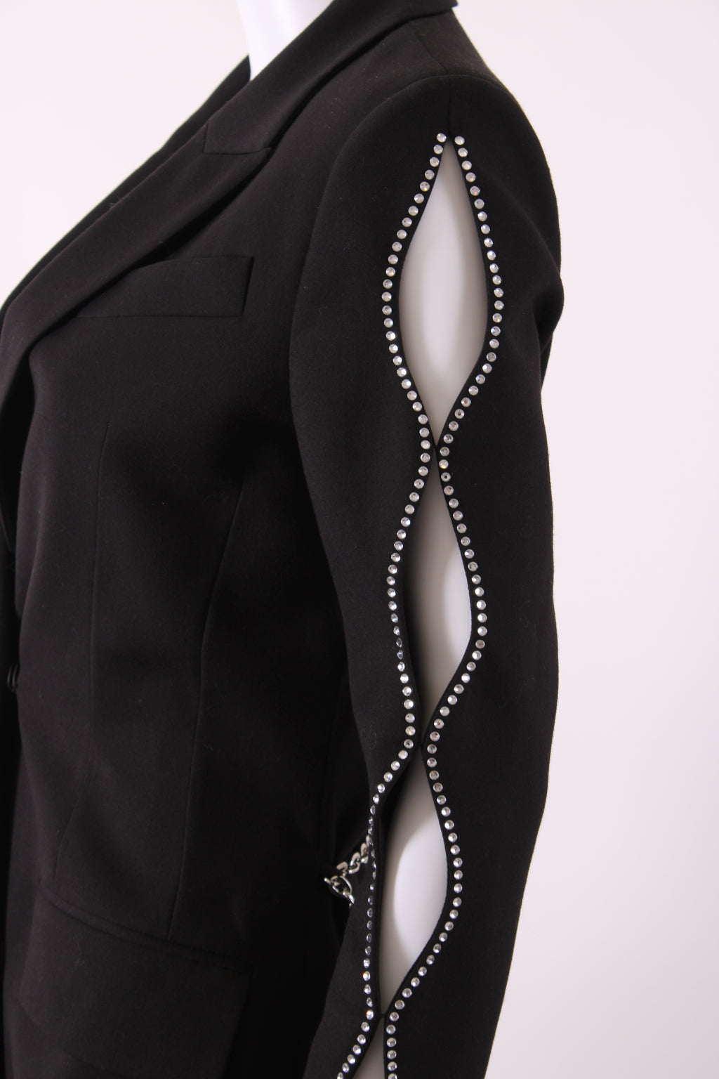 Mach & Mach Embellished Blazer Mini Dress Black 8