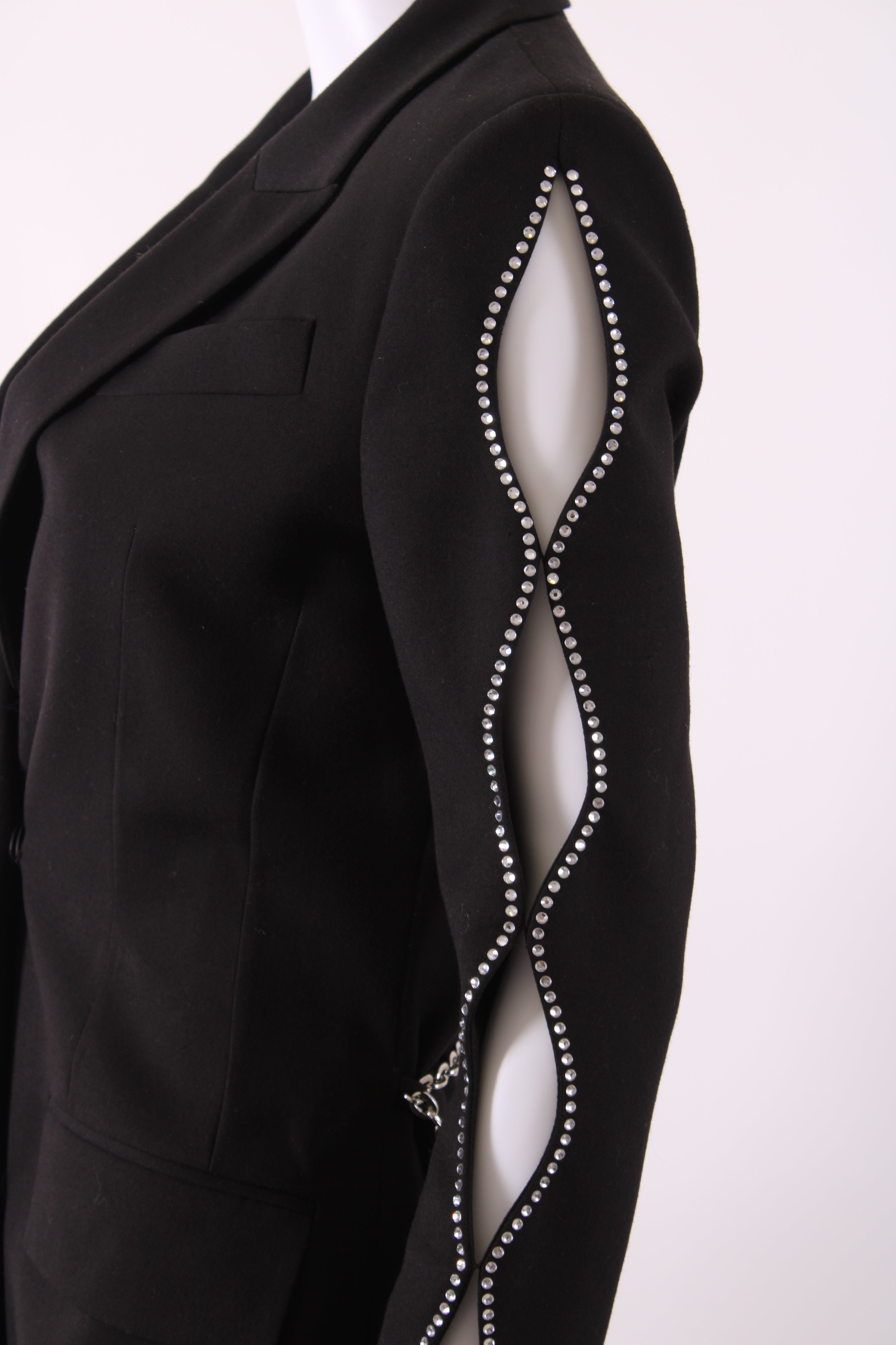 Mach & Mach Embellished Blazer Mini Dress Black 8