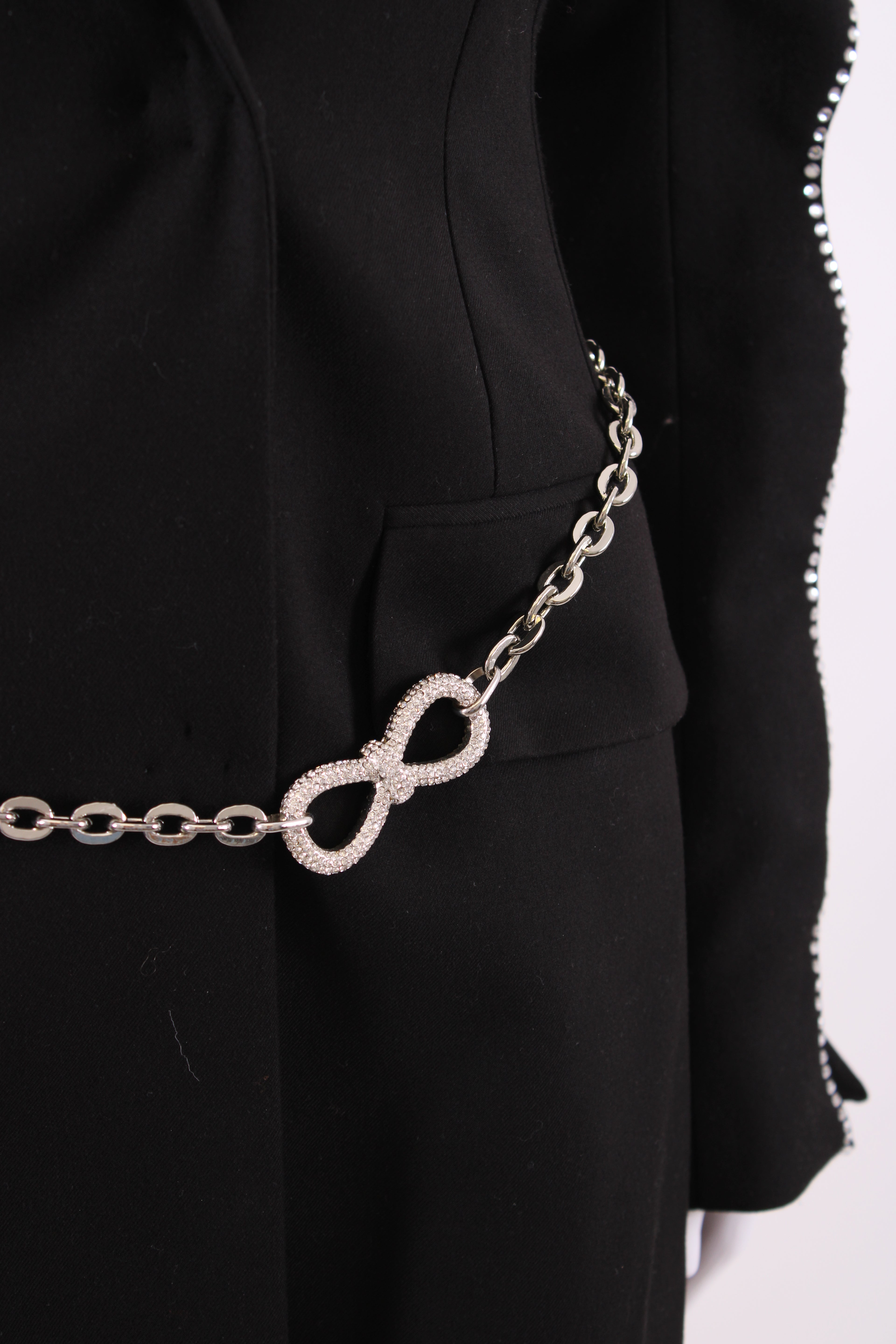 Mach & Mach Embellished Blazer Mini Dress Black 8