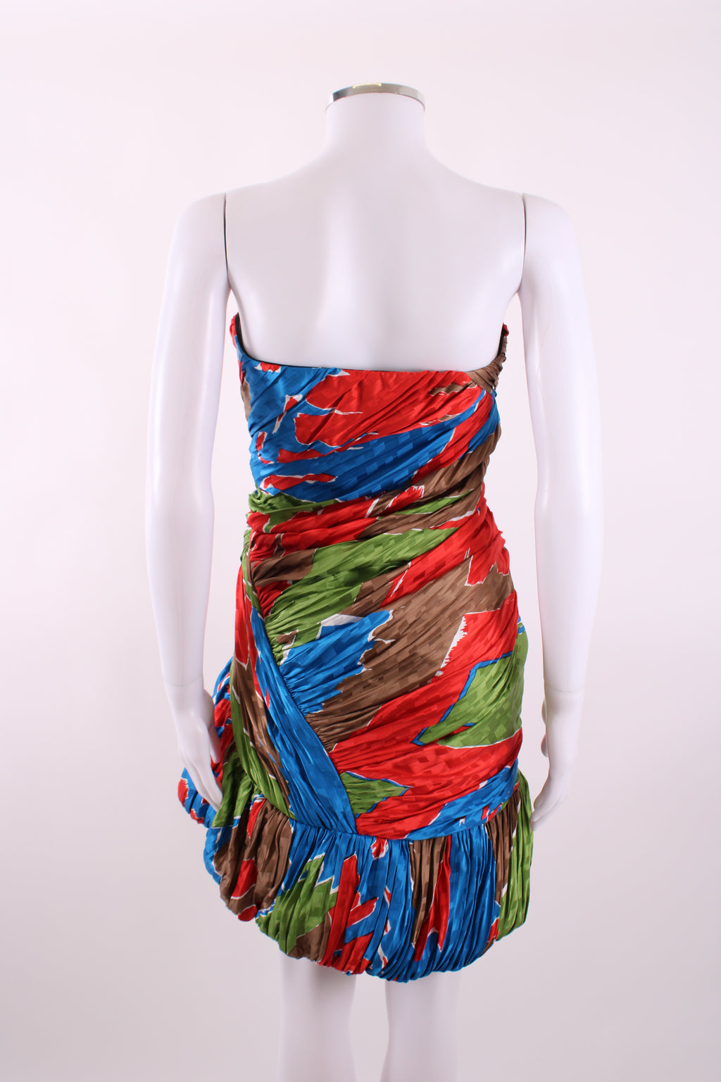 Tory Burch Silk Mini Party Dress Blue & Red S
