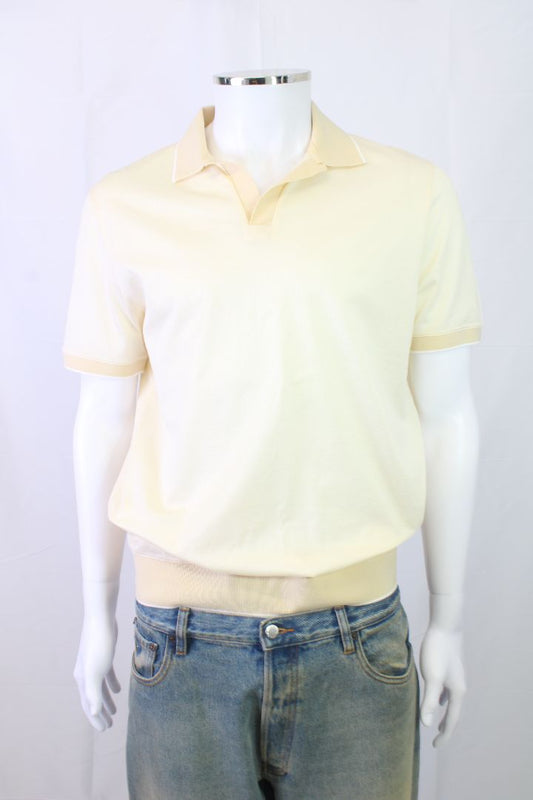 Loro Piana S/S Polo Top Cream/ White M