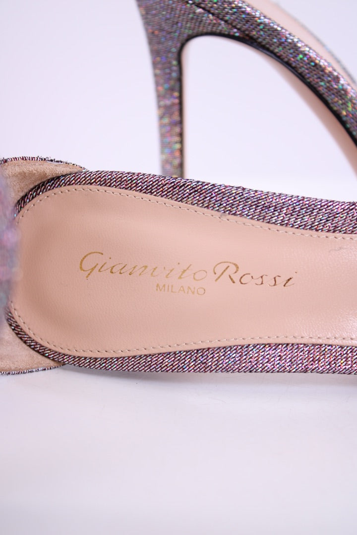 Gianvito Rossi Glitter Heels Irridescent 37