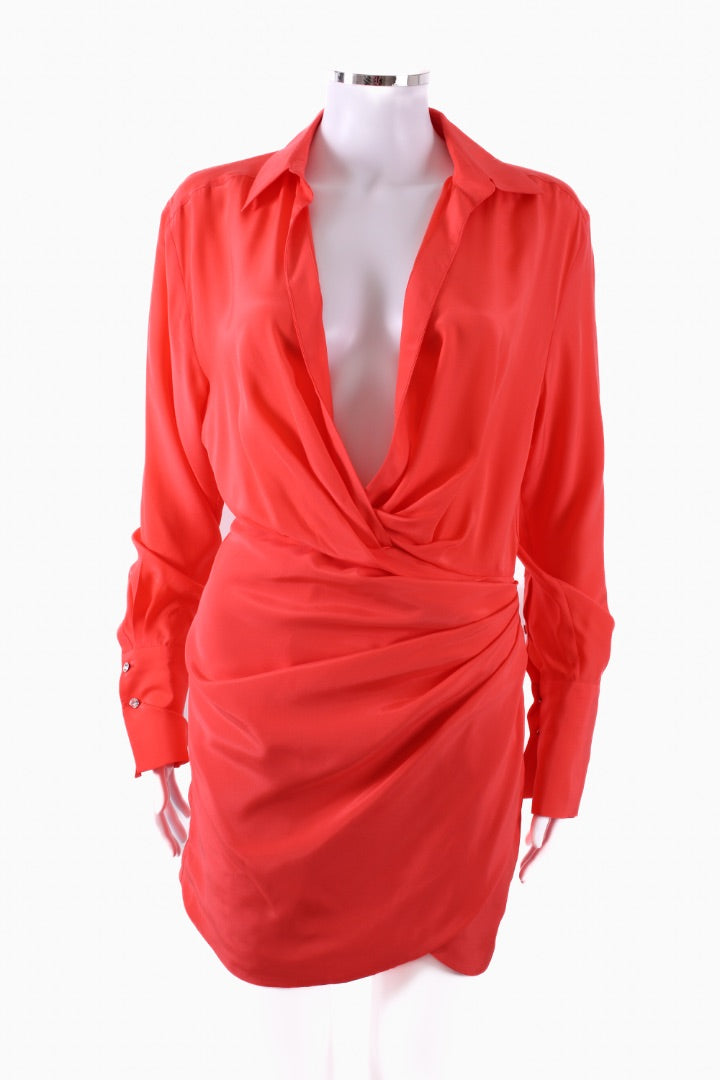 Gauge81 Drape Detail Shirt Dress Orange S