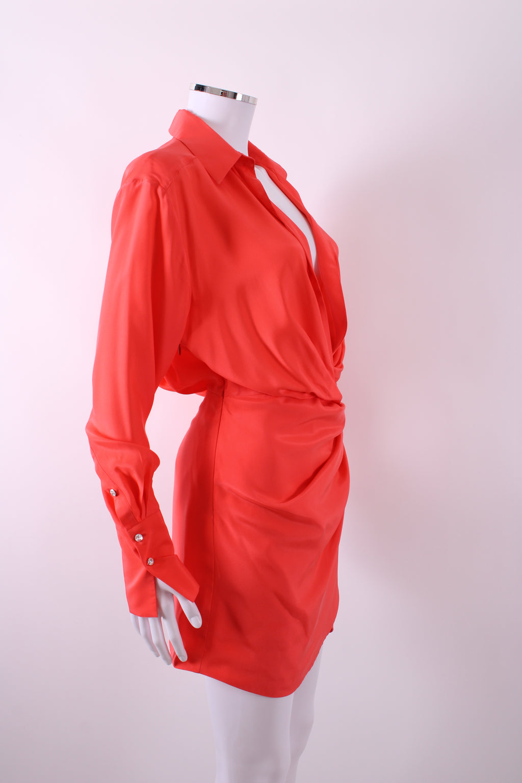 Gauge81 Drape Detail Shirt Dress Orange S