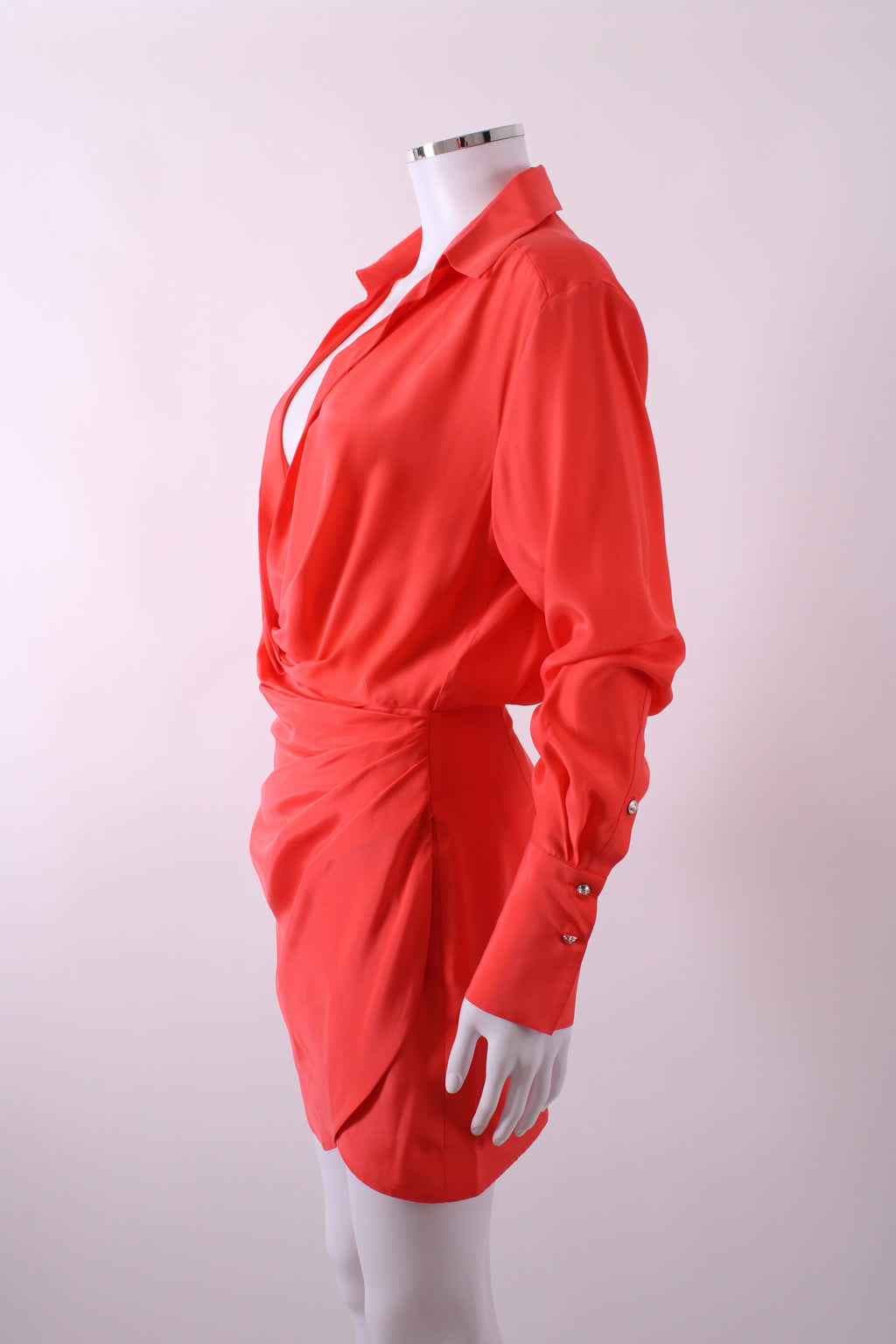 Gauge81 Drape Detail Shirt Dress Orange S