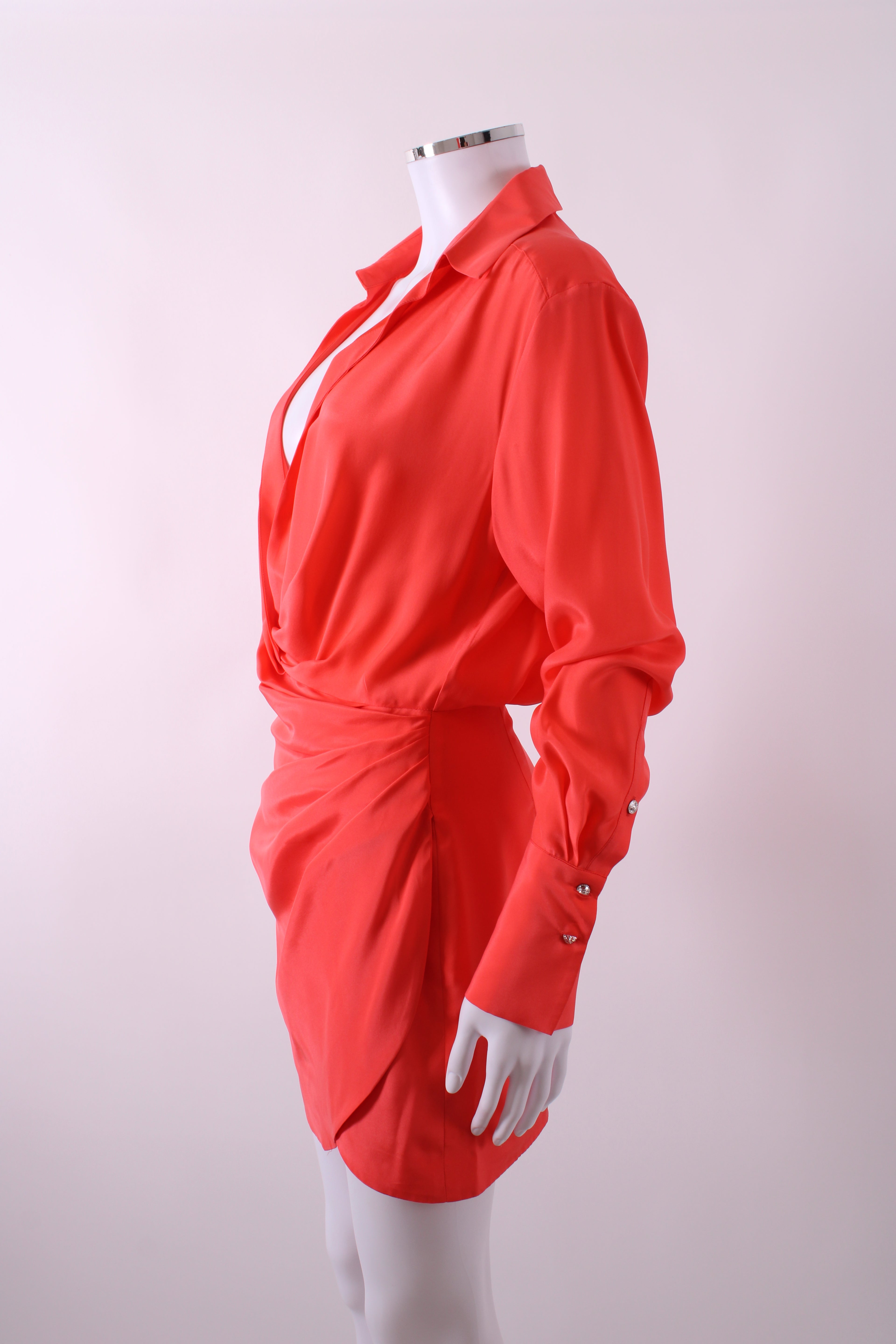 Gauge81 Drape Detail Shirt Dress Orange S