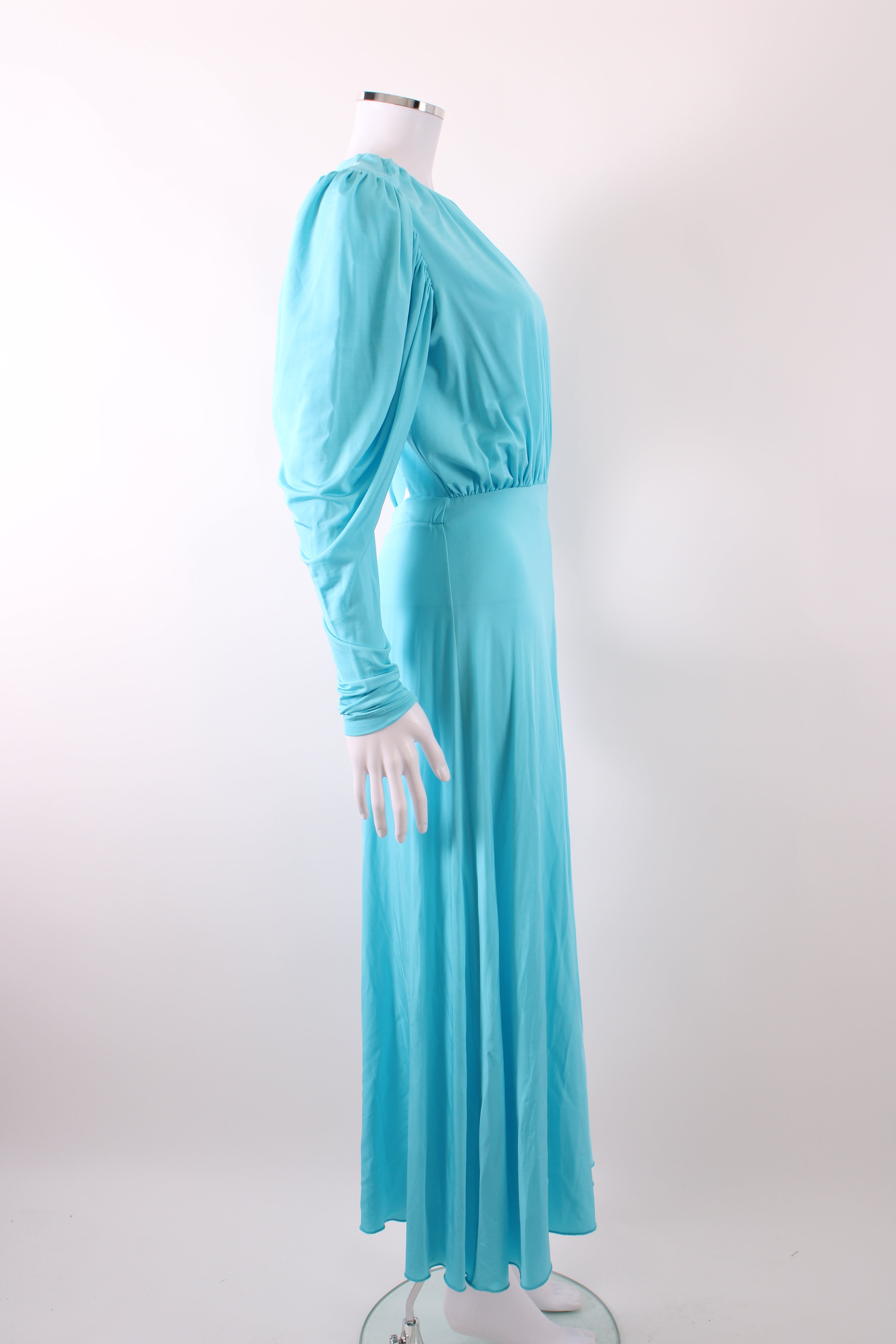 Rotate Laure jersey midi dress backless Aqua 8-10