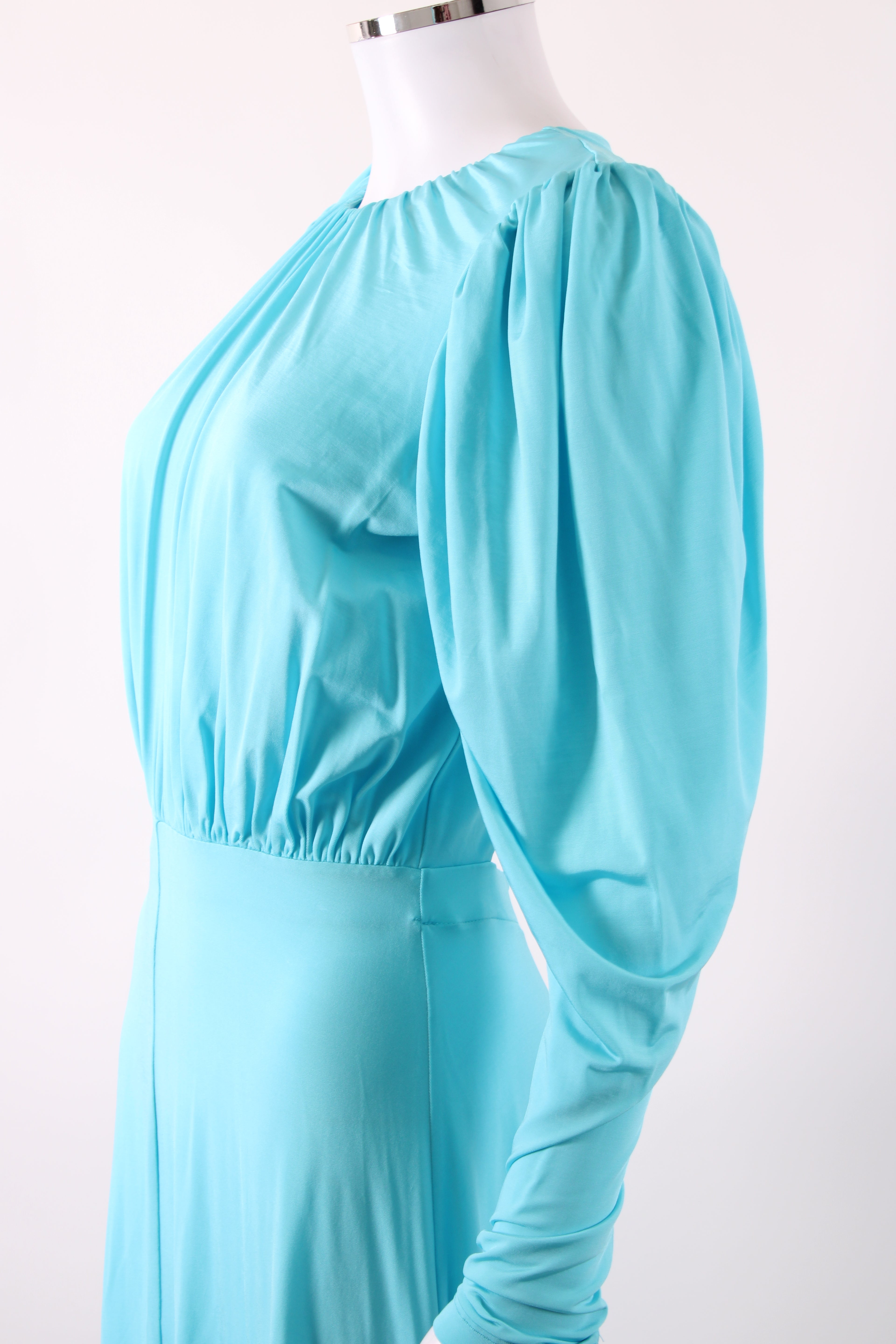 Rotate Laure jersey midi dress backless Aqua 8-10