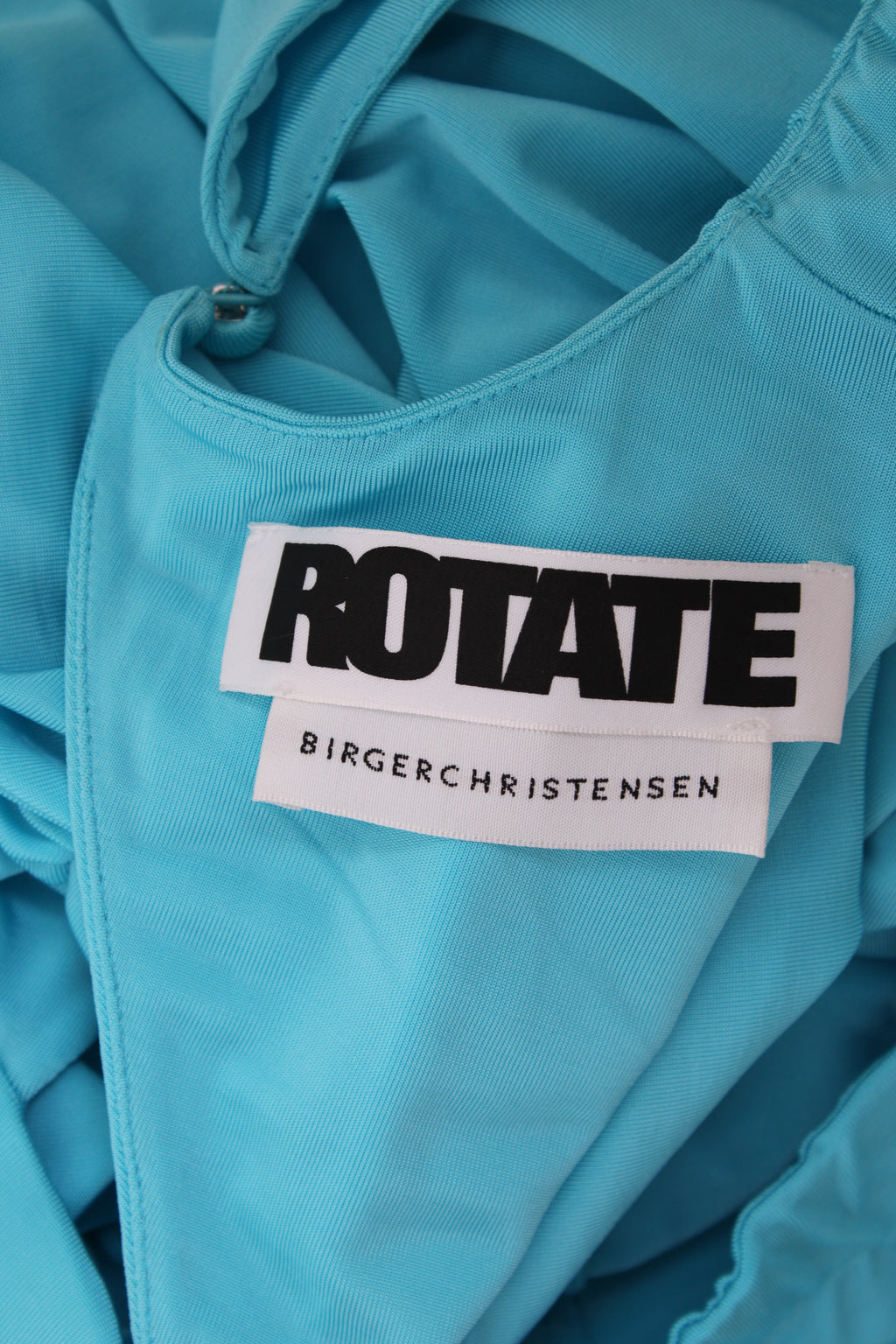 Rotate Laure jersey midi dress backless Aqua 8-10