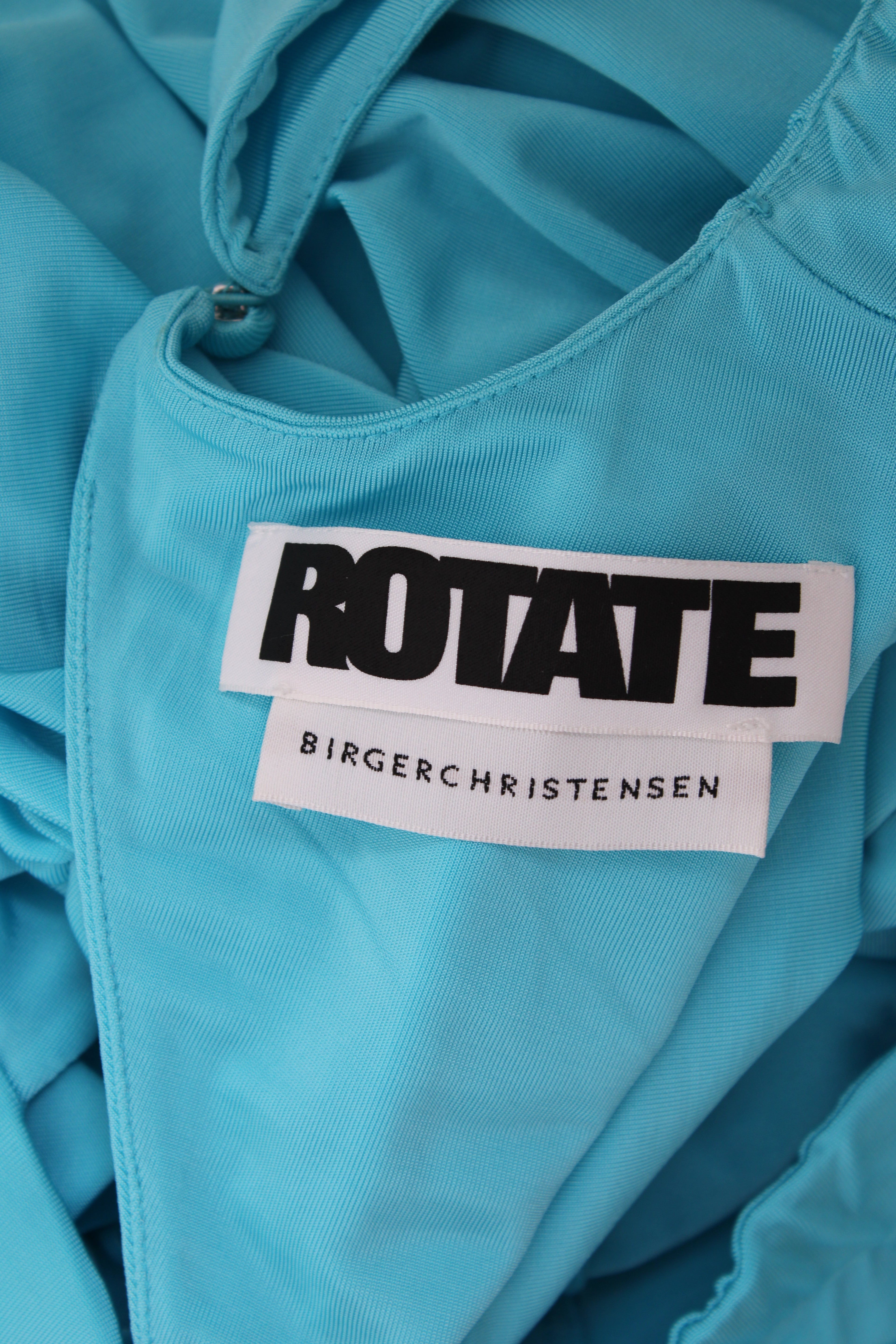 Rotate Laure jersey midi dress backless Aqua 8-10
