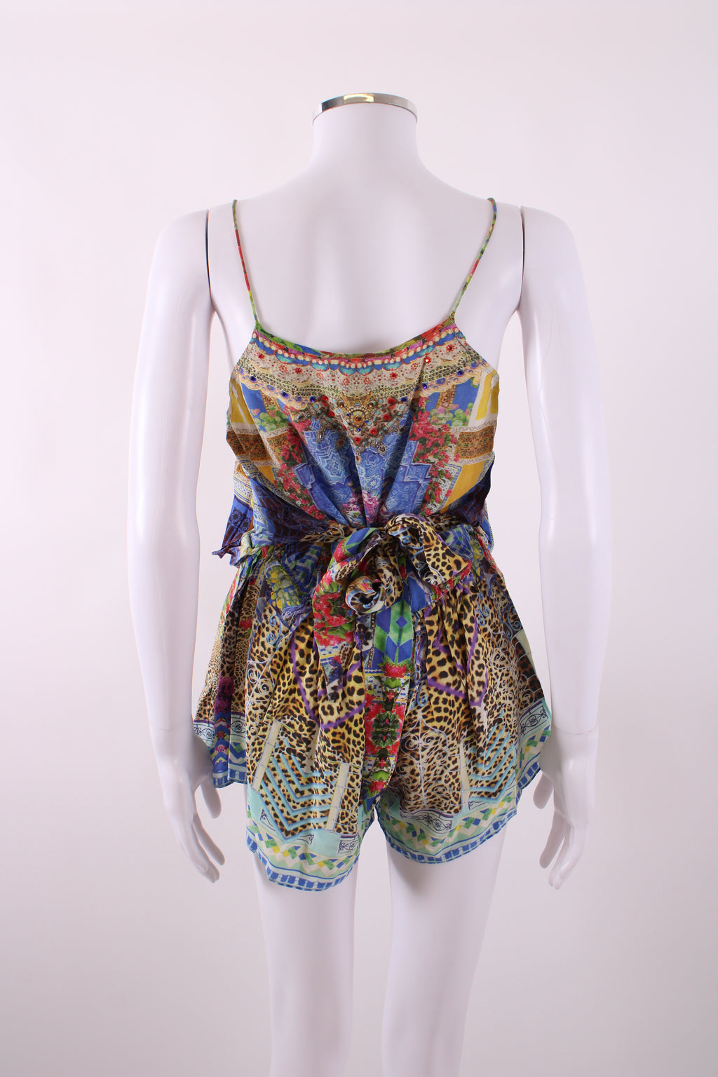 Camilla Print/ Rhinestone Playsuit Multi XS