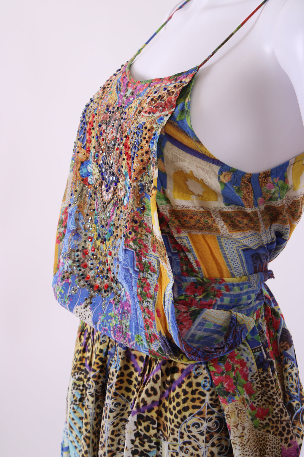Camilla Print/ Rhinestone Playsuit Multi XS