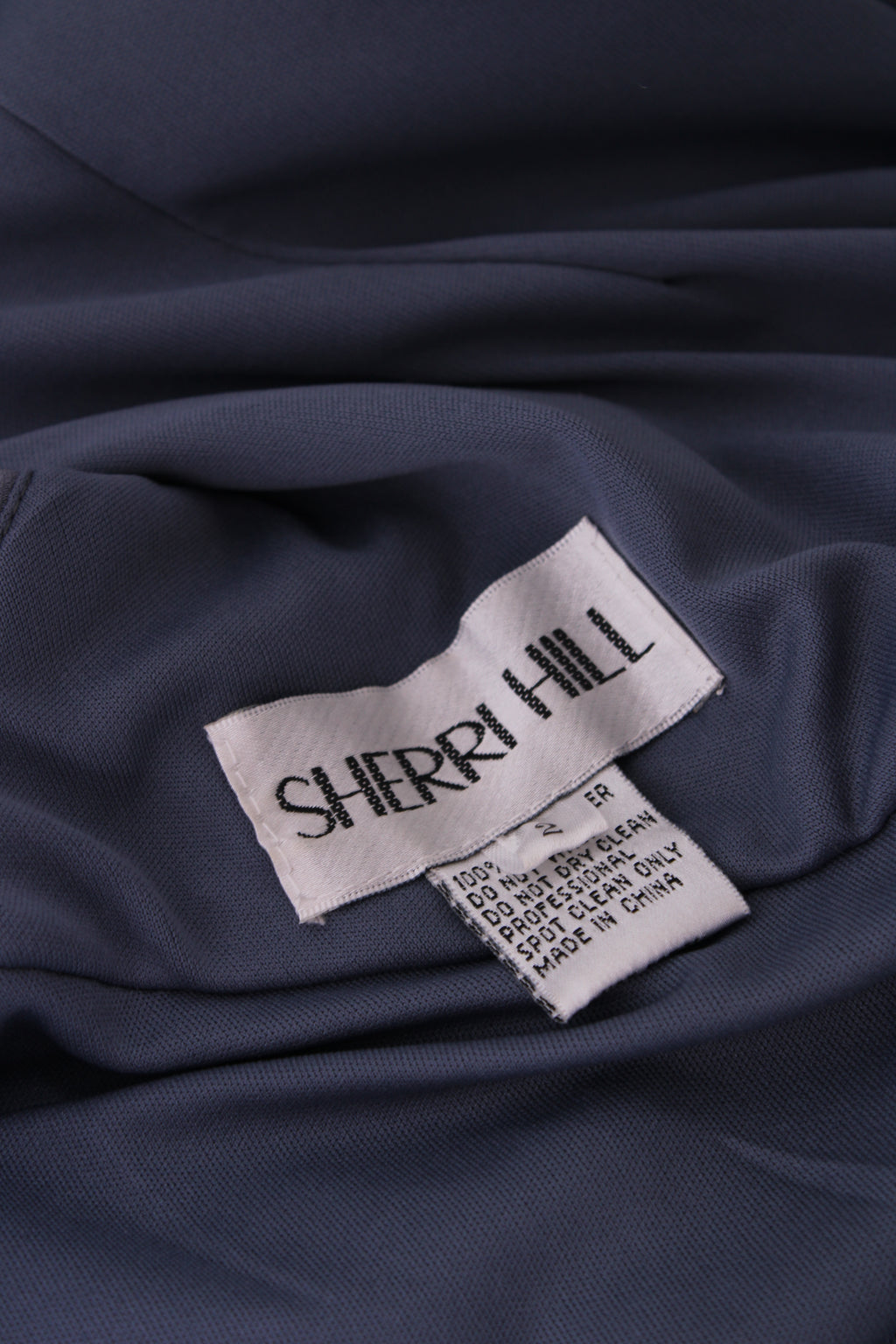Sherri Hill One Shoulder Jewelled Maxi Dress Grey S
