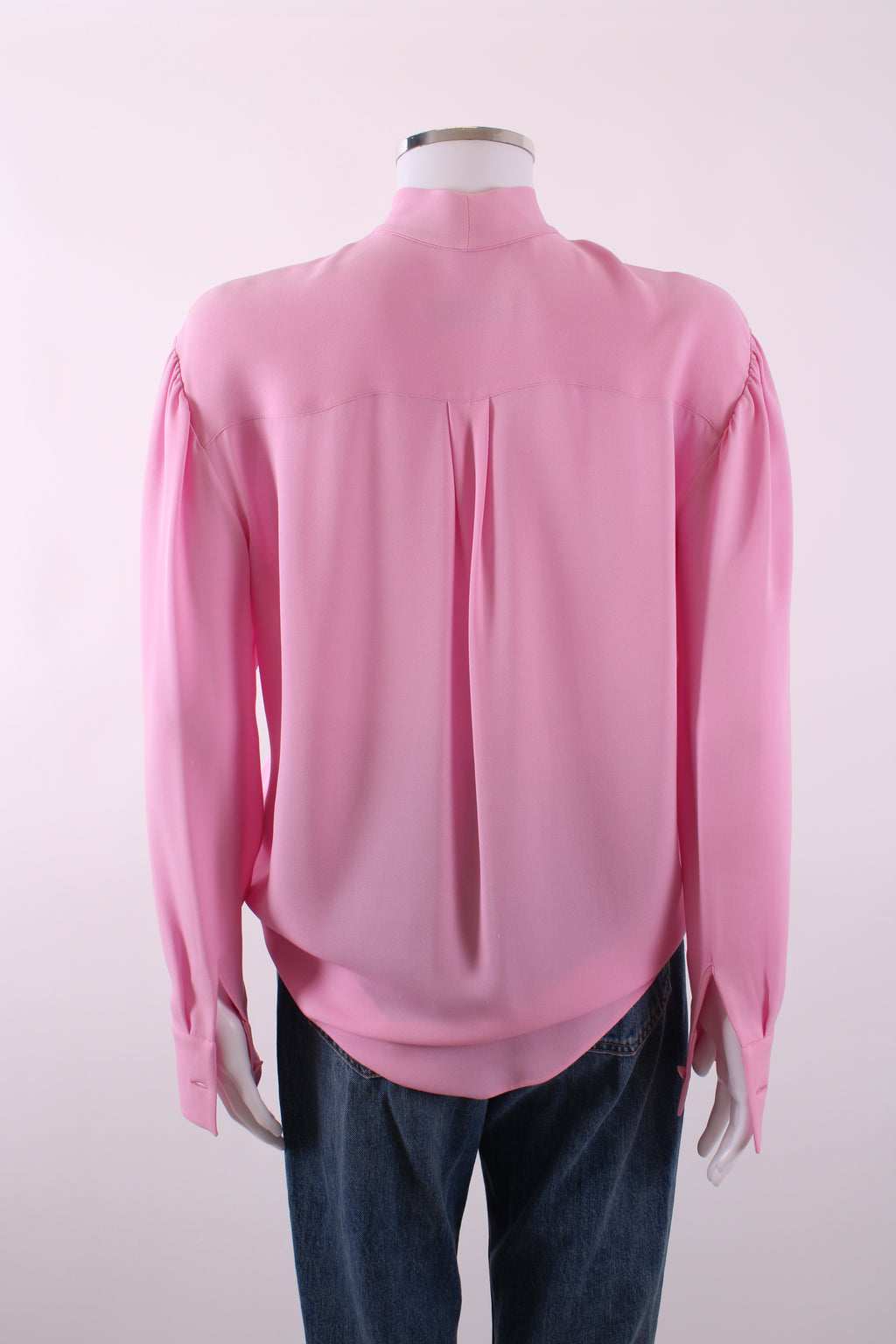 Valentino L/S Pussy Bow Blouse Pink 4