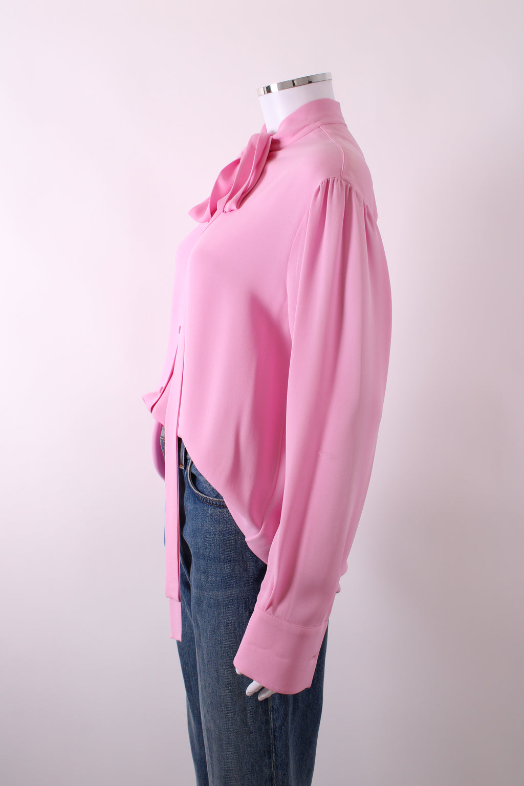 Valentino L/S Pussy Bow Blouse Pink 4