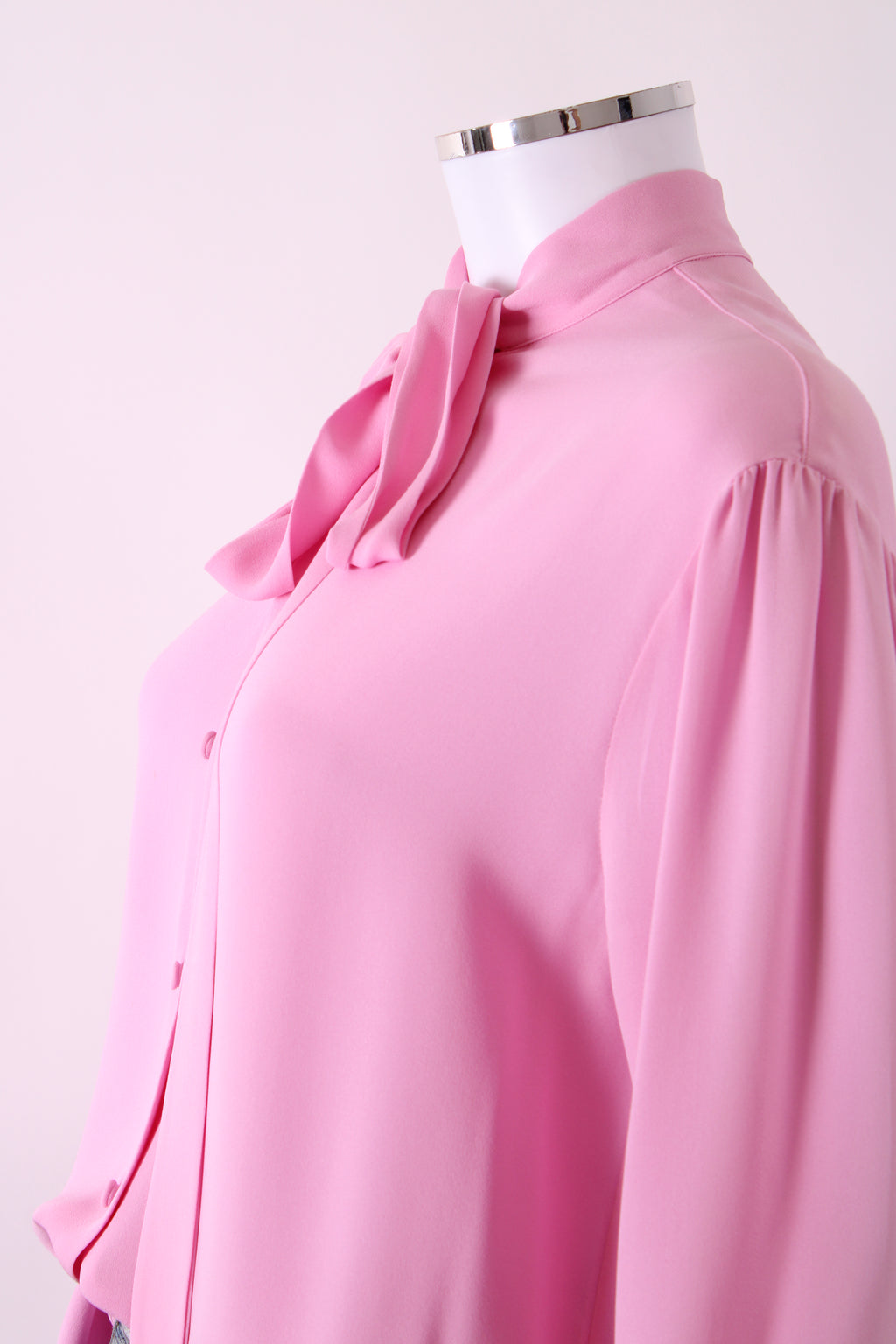 Valentino L/S Pussy Bow Blouse Pink 4