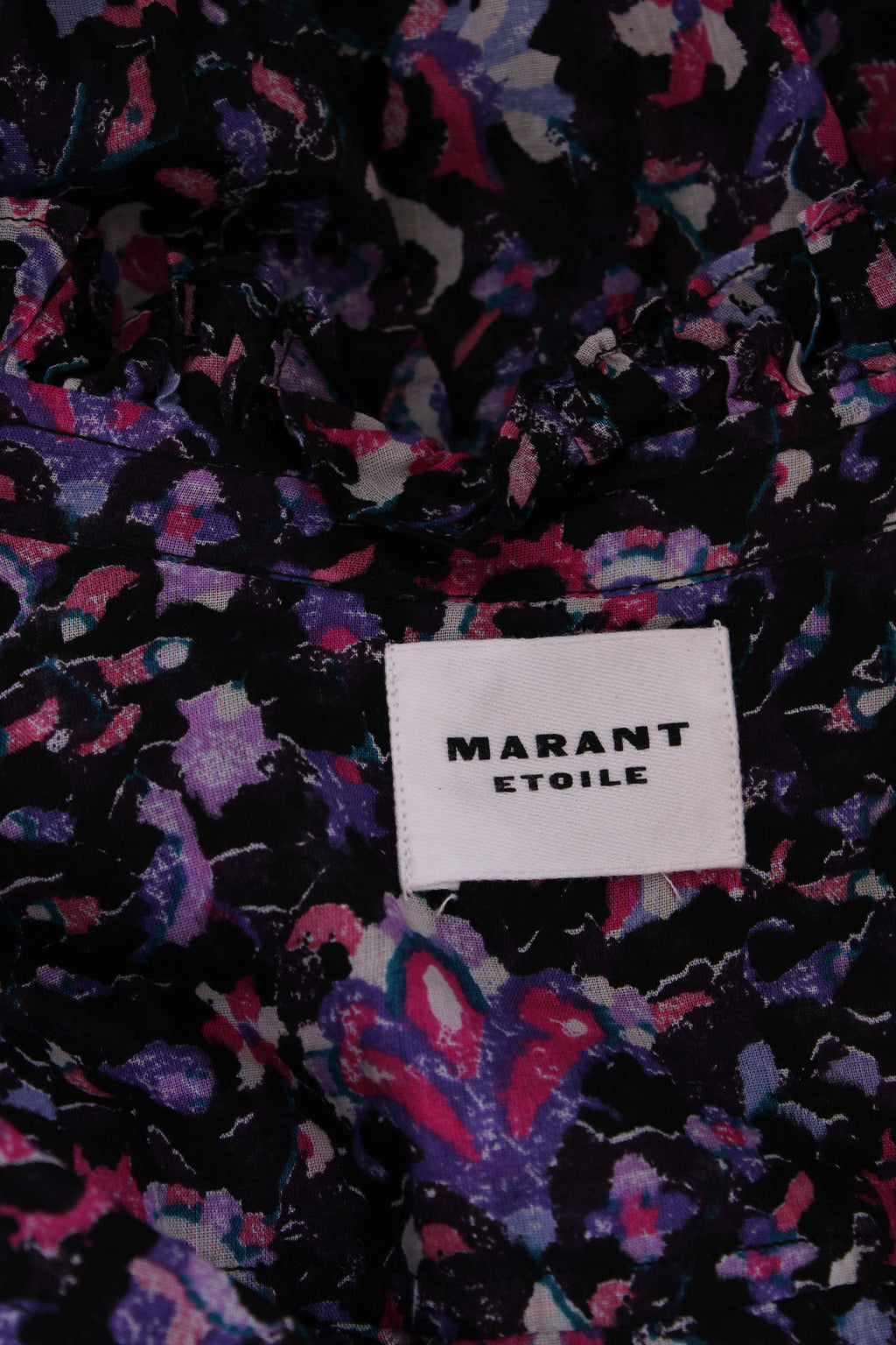 Isabel Marant Etoile L/S Floral Blouse Black/ Purple 6