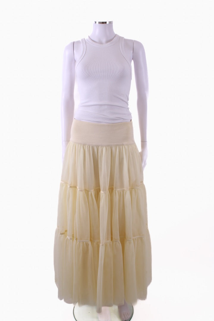 ME+EM maxi tulle skirt Lemon L