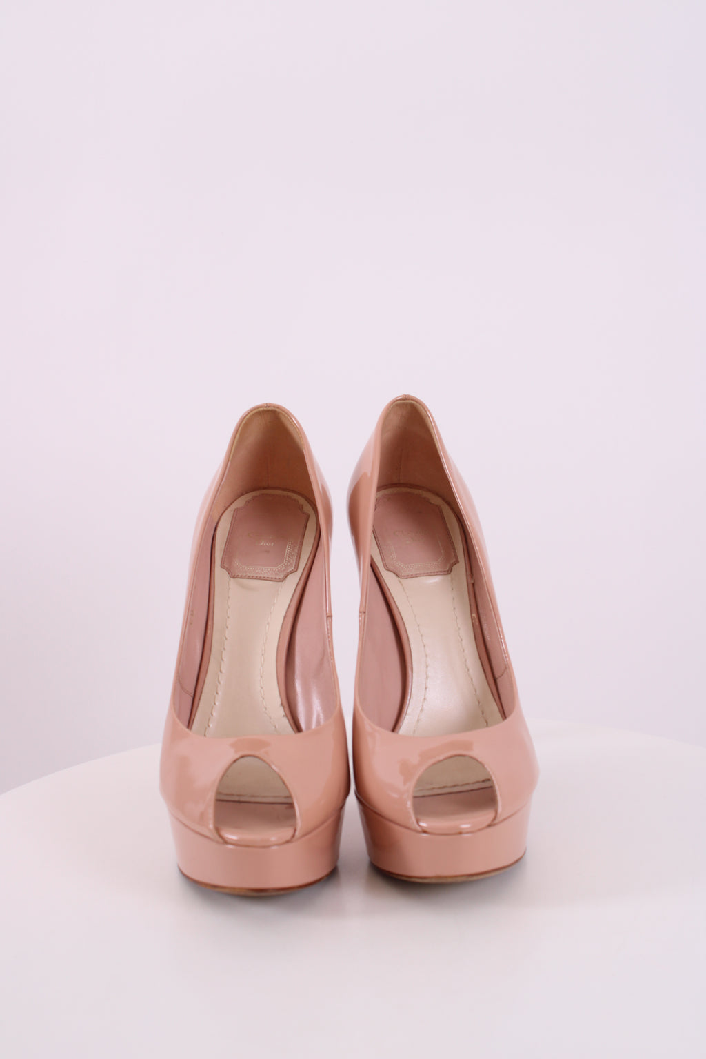 Christian Dior Pink Peep toe Heels Pink 37.5