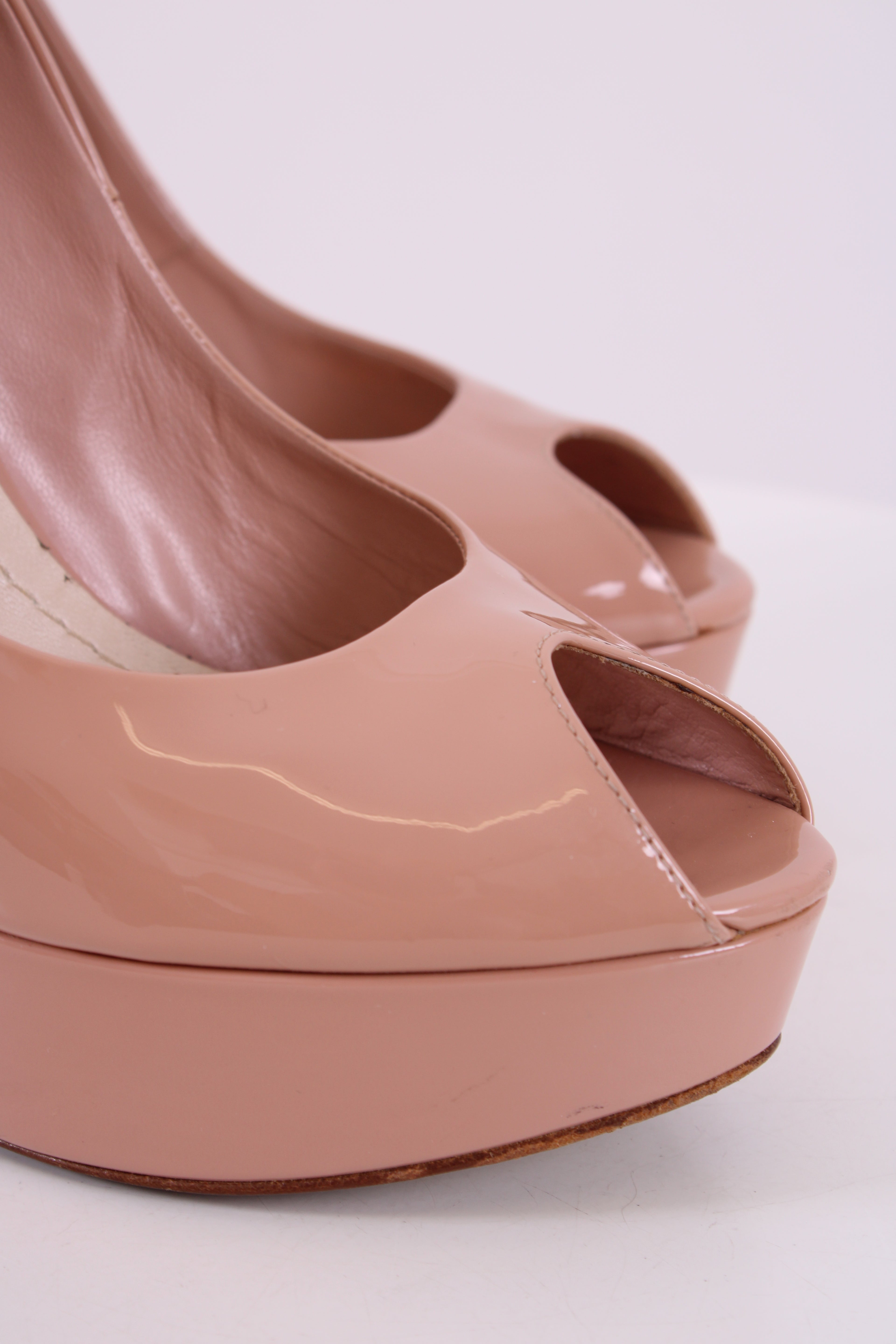 Christian Dior Pink Peep toe Heels Pink 37.5